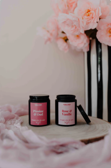 Bougie Apothicaire Rose &Vanille ou Pivoine & Oud 180ml