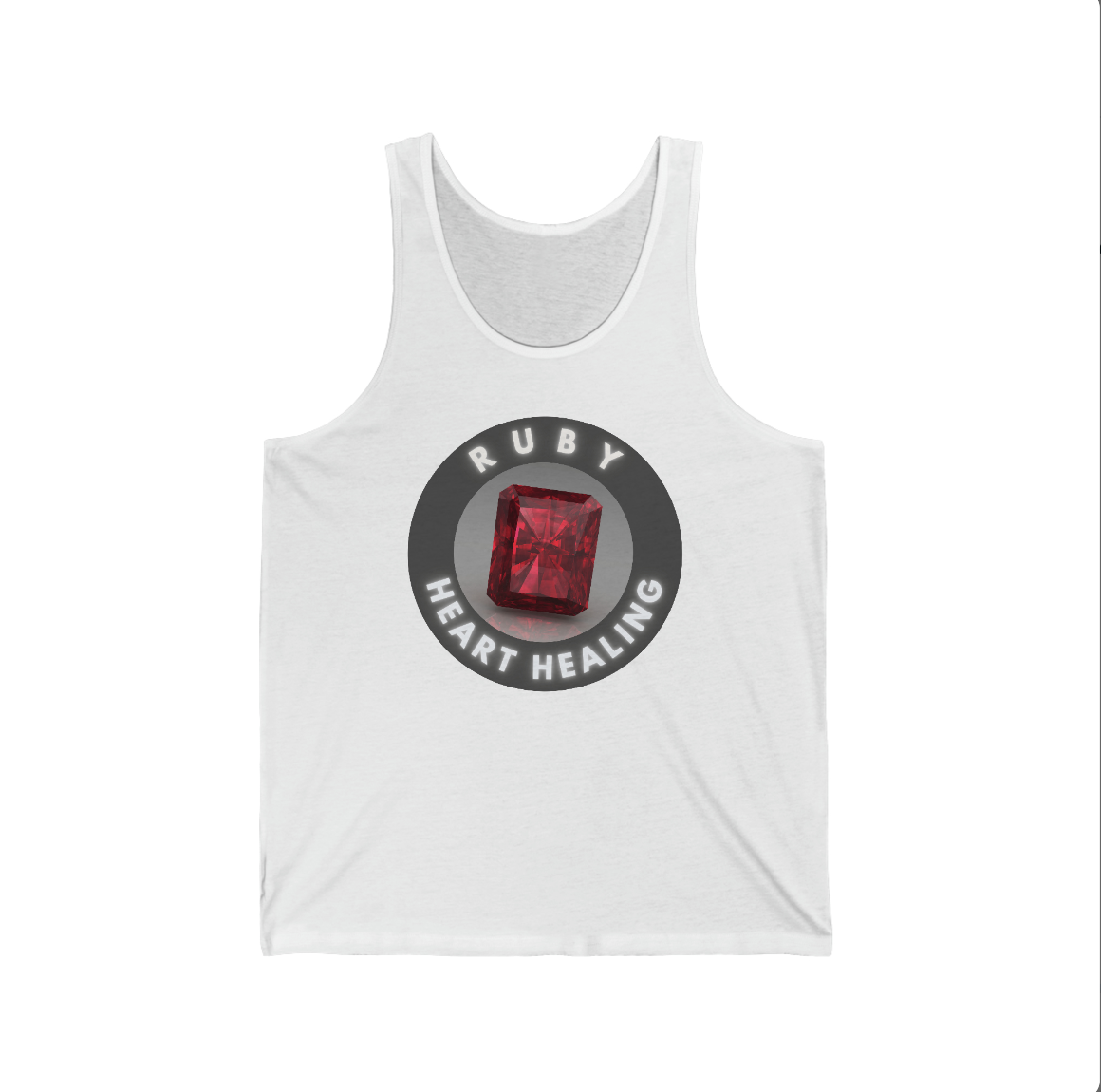Unisex Jersey Tank Ruby  : Crystal Fashion by Raphaël Pathé The Worlds Medium