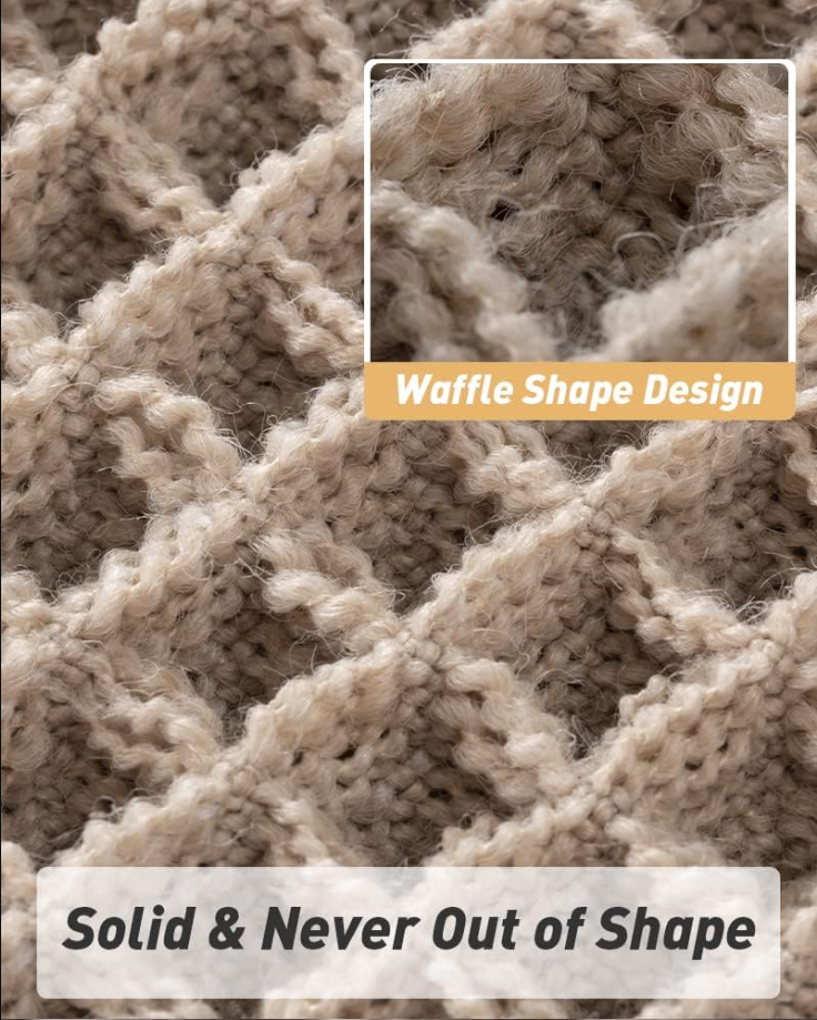 Upgraded Waffle Bath Mat, Super Absorbent Non Slip Bath Mats for Bathroom Floor, Machine Washable Bathroom Rugs with Tassels, Rubber Backed Bathroom Mats, Ultra Soft, 18" x 30", Brown