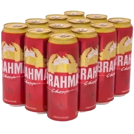 Cerveja Brahma Latão - caixa com 12 unid.