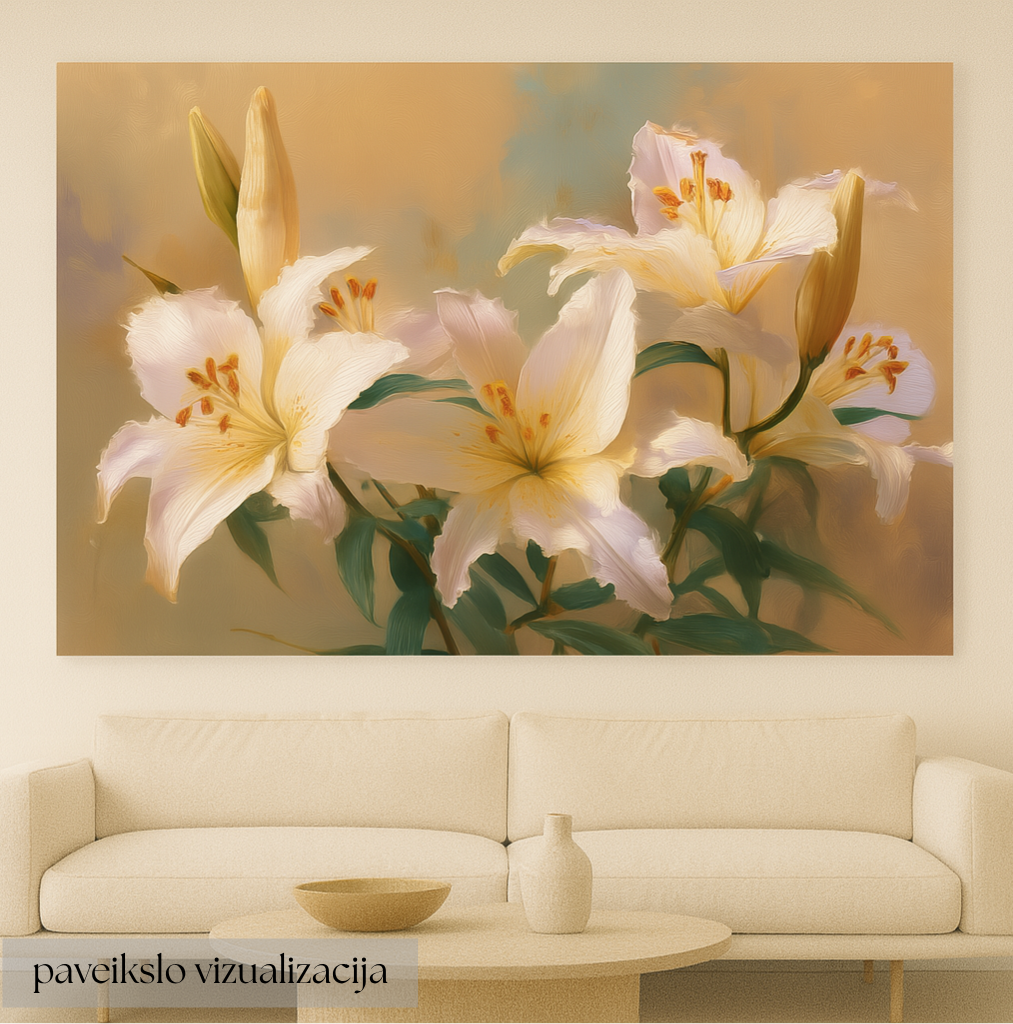 Saulės nubučiuotos lelijos