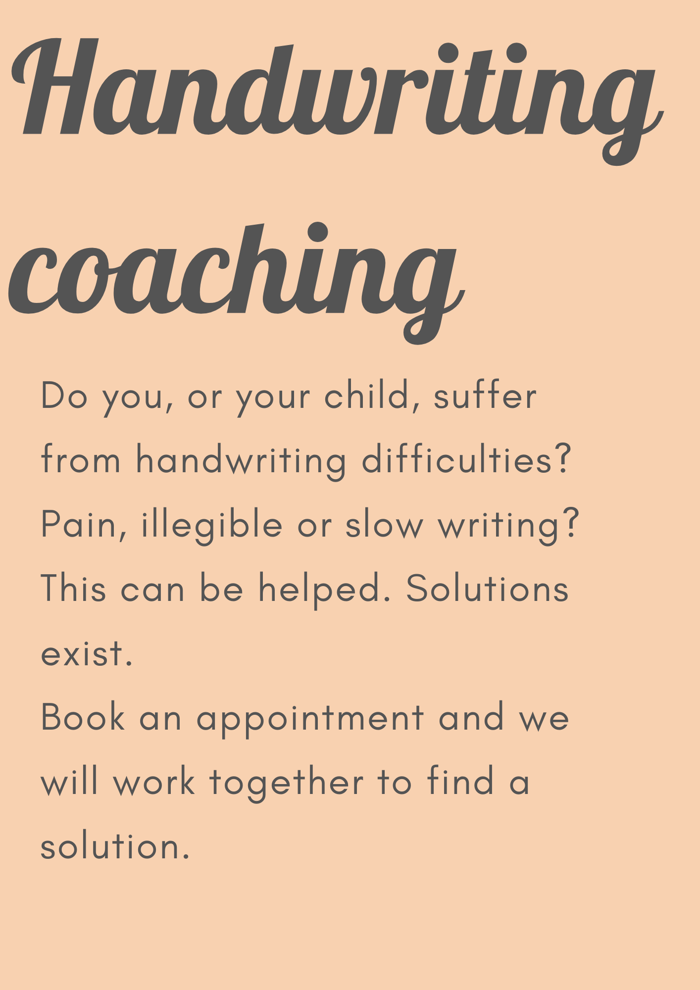 Hnadwriting Coaching