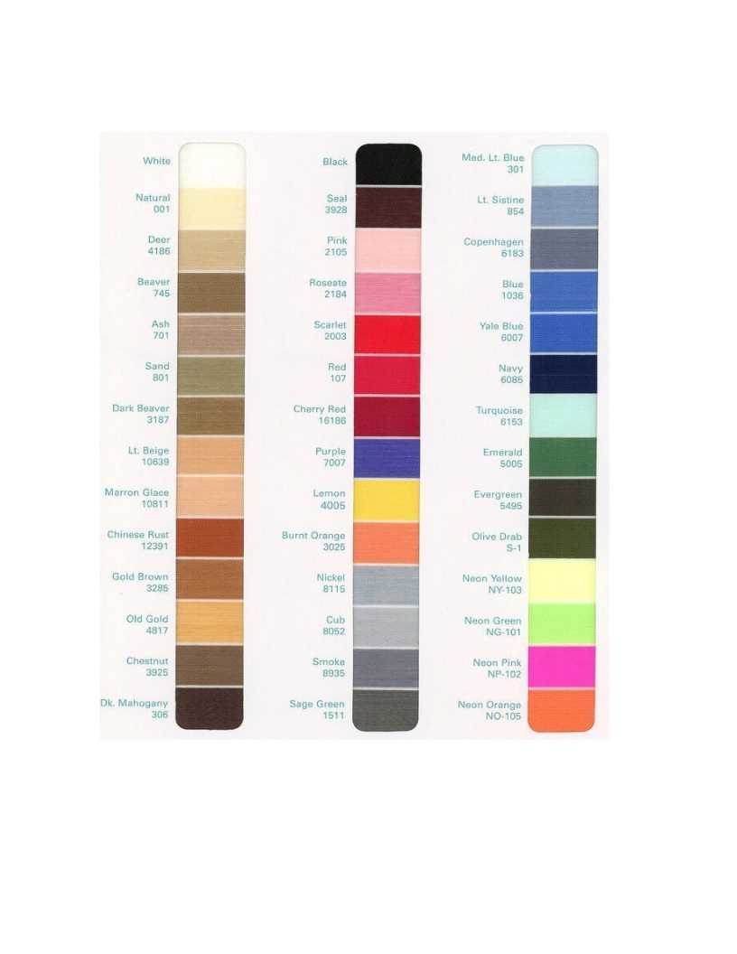 Sewing Thread Available Colors
