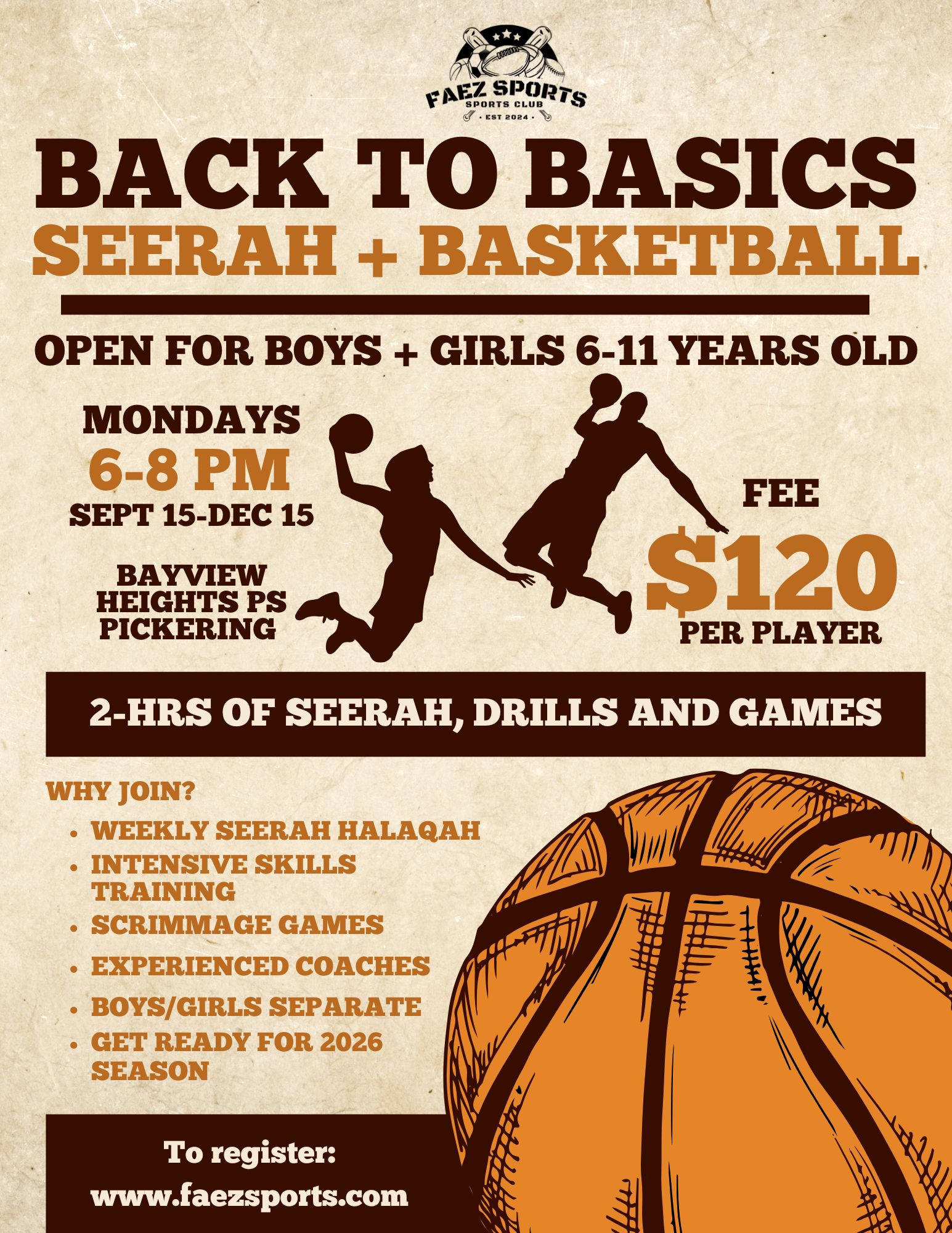 Kids Basketball Training + Seerah Sessions