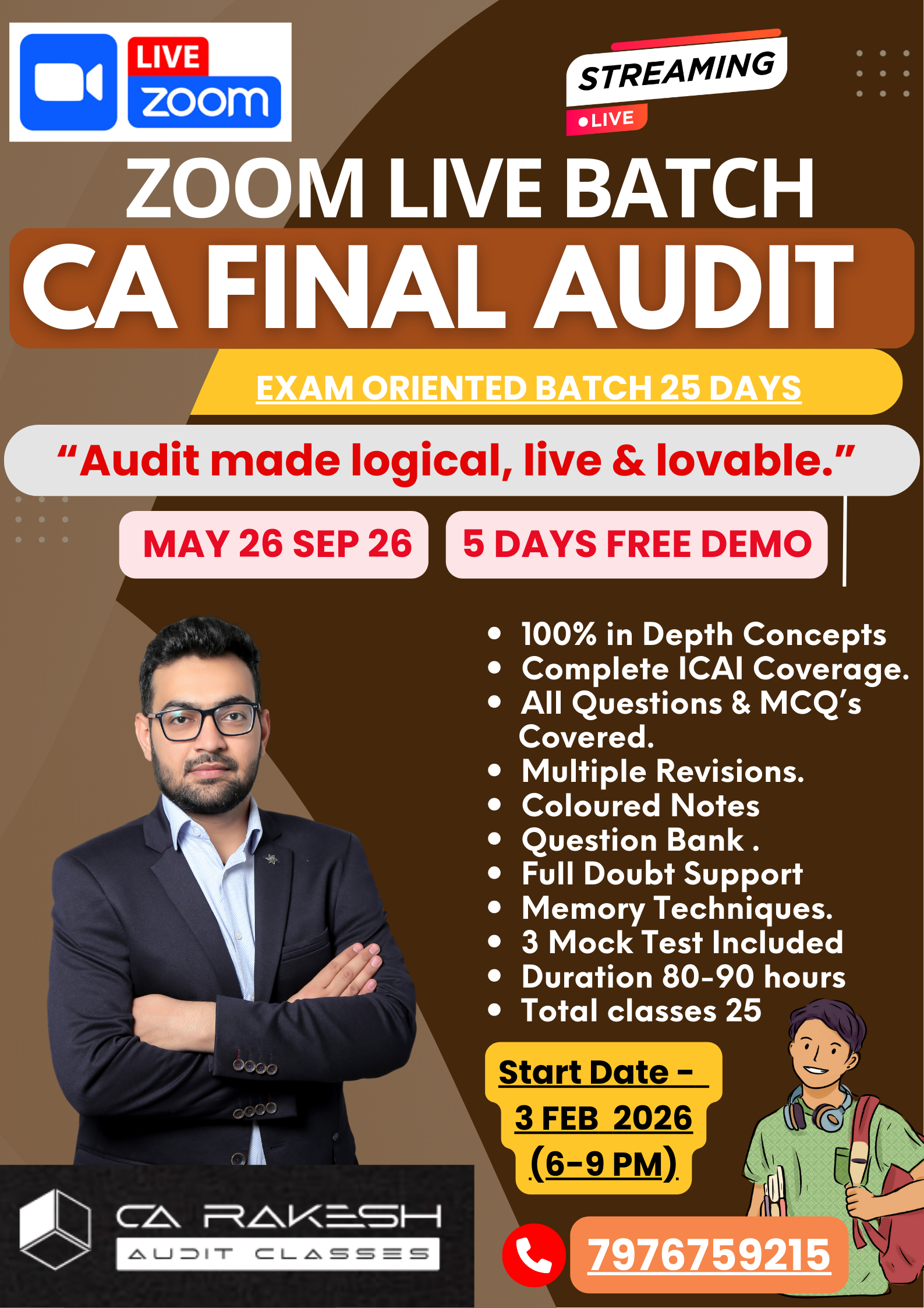 CA Final Audit ZOOM Live Streaming MAY 26