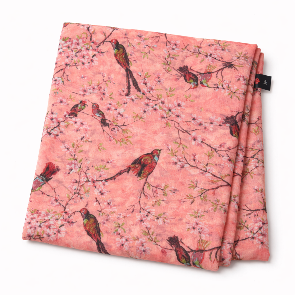 Coral Blossom Haven Scarf