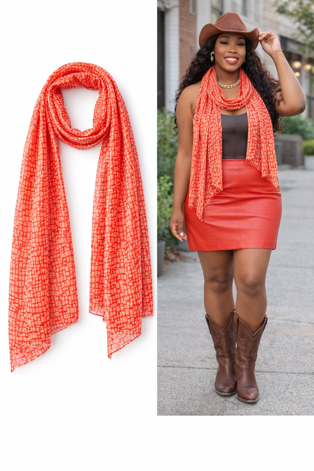 Radiant Grid Scarf
