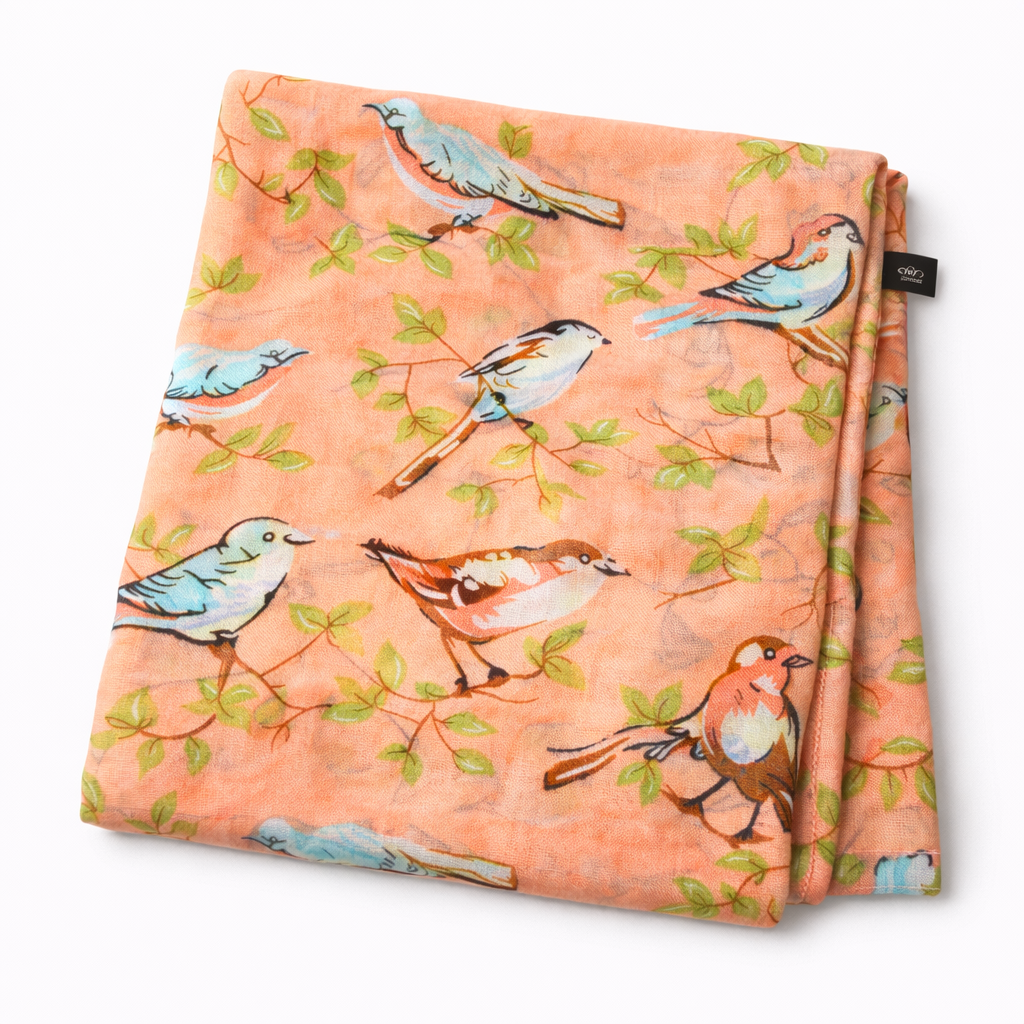 Peach Songbird Serenity Scarf
