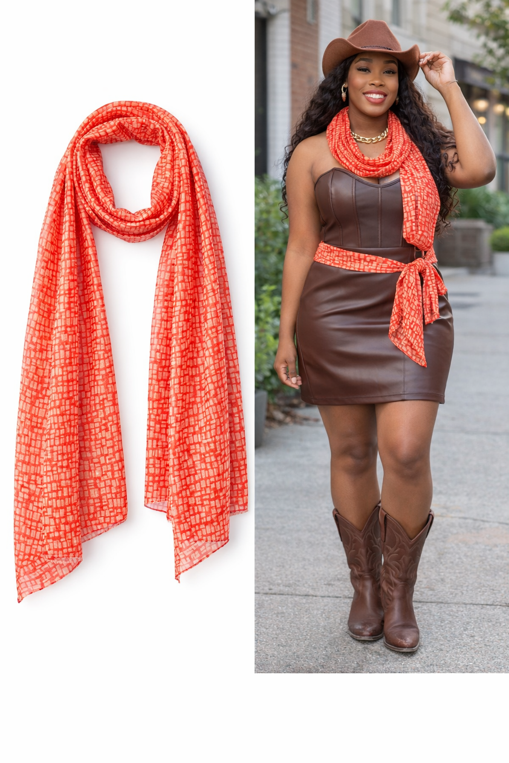 Radiant Grid Scarf