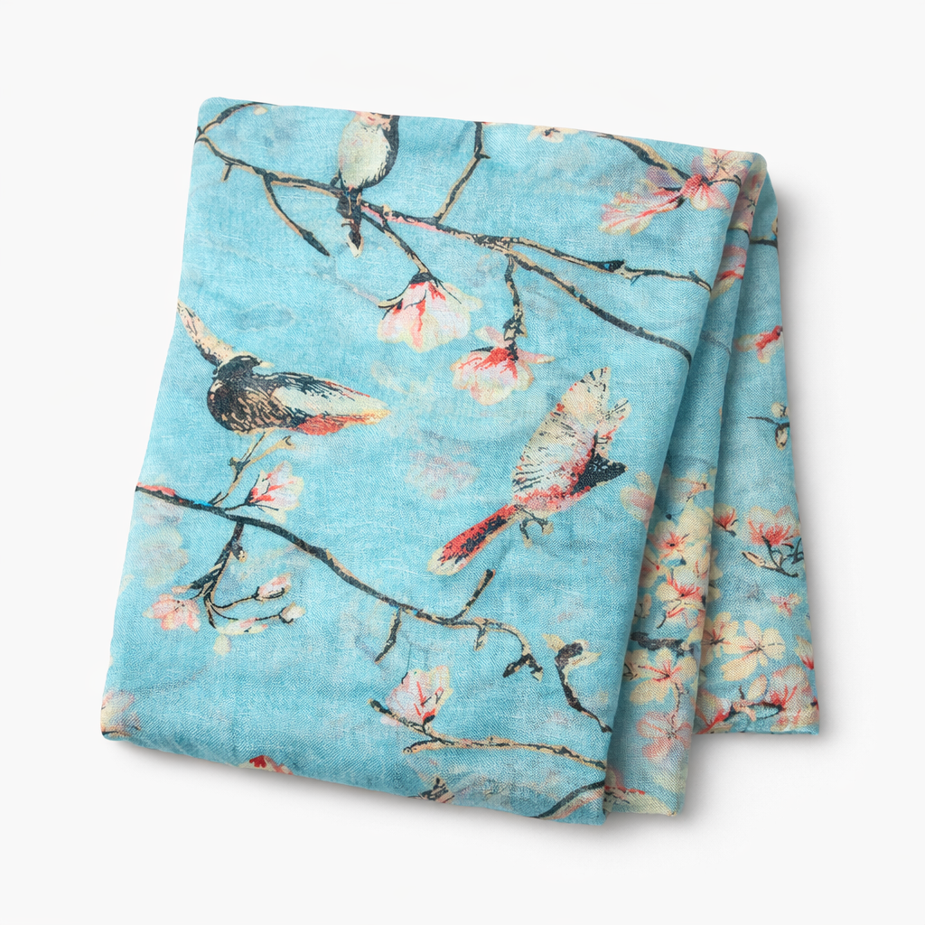 Sky Blossom Serenity Scarf