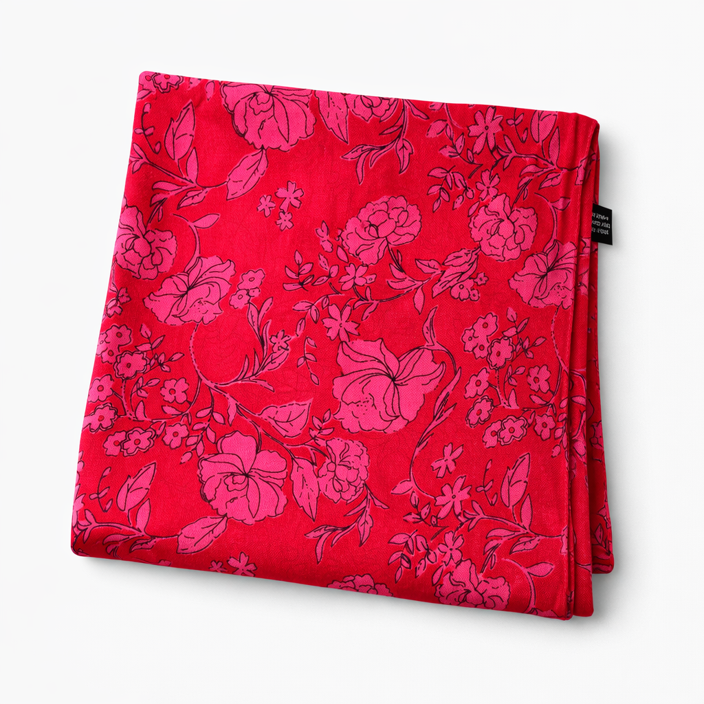 Crimson Bloom Scarf