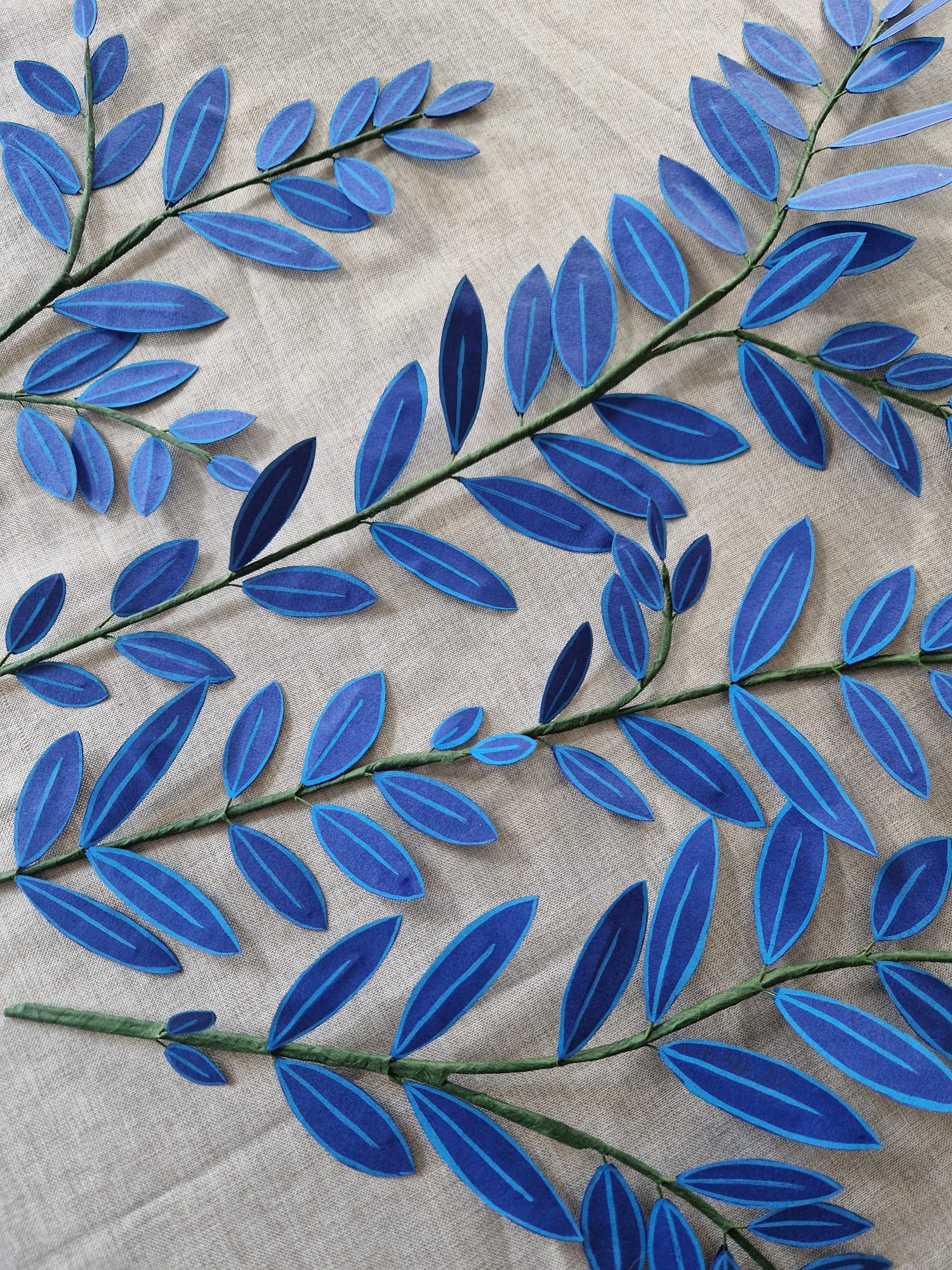 Kit créatif de plante en papier : Zamiifolia bleue