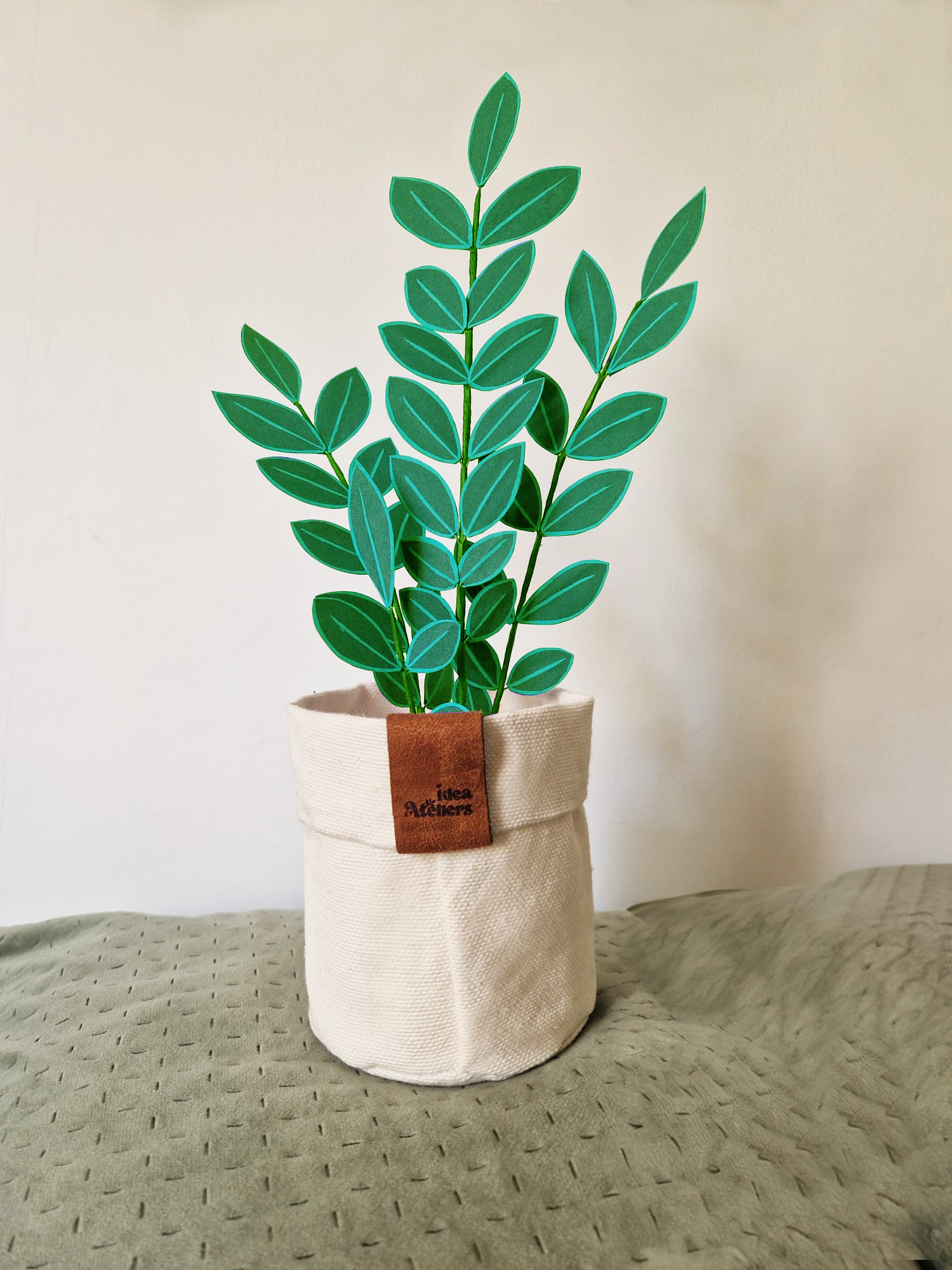 Kit créatif de plante en papier : Zamiifolia Verte