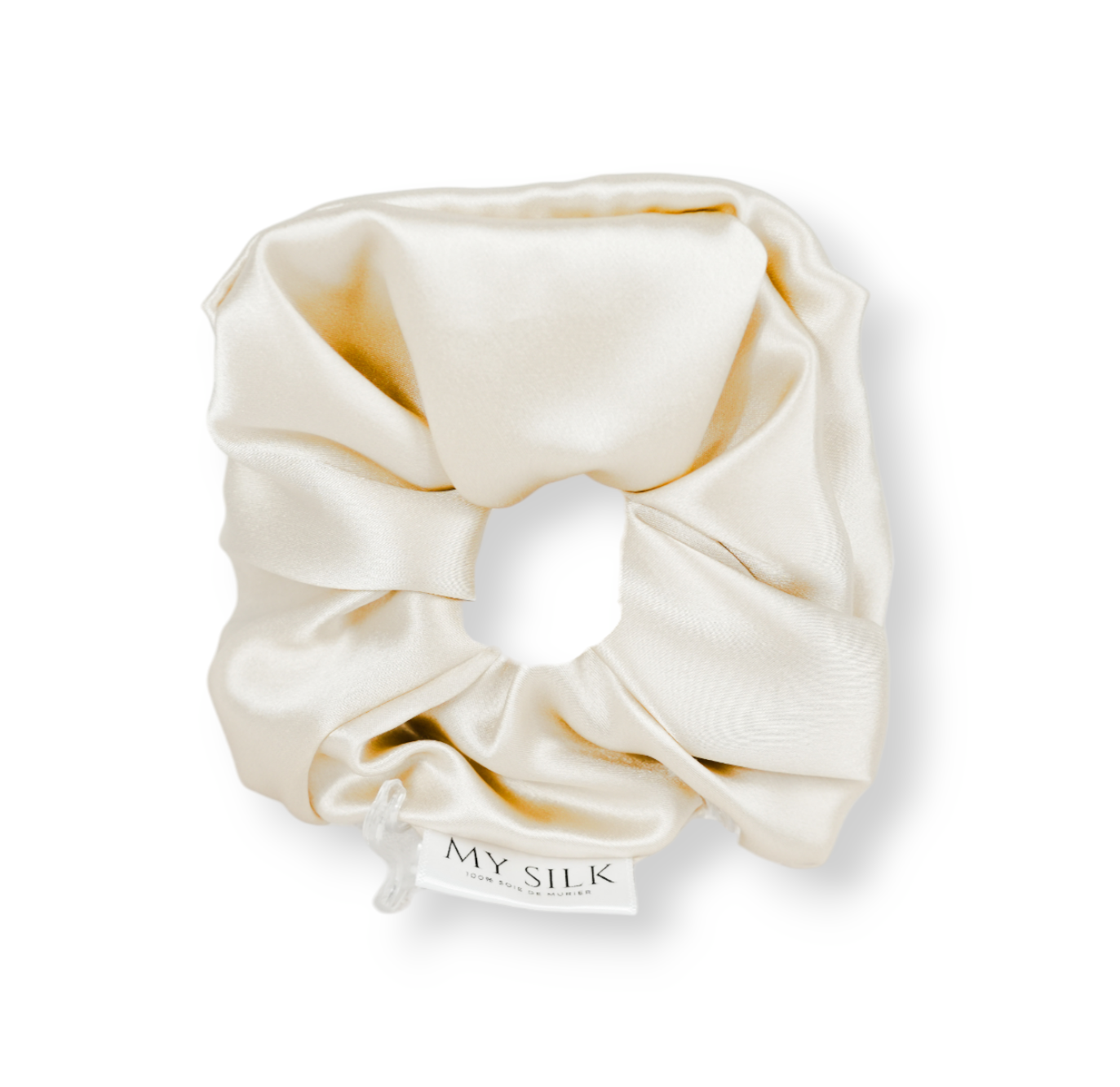 Chouchou XL en soie, champagne