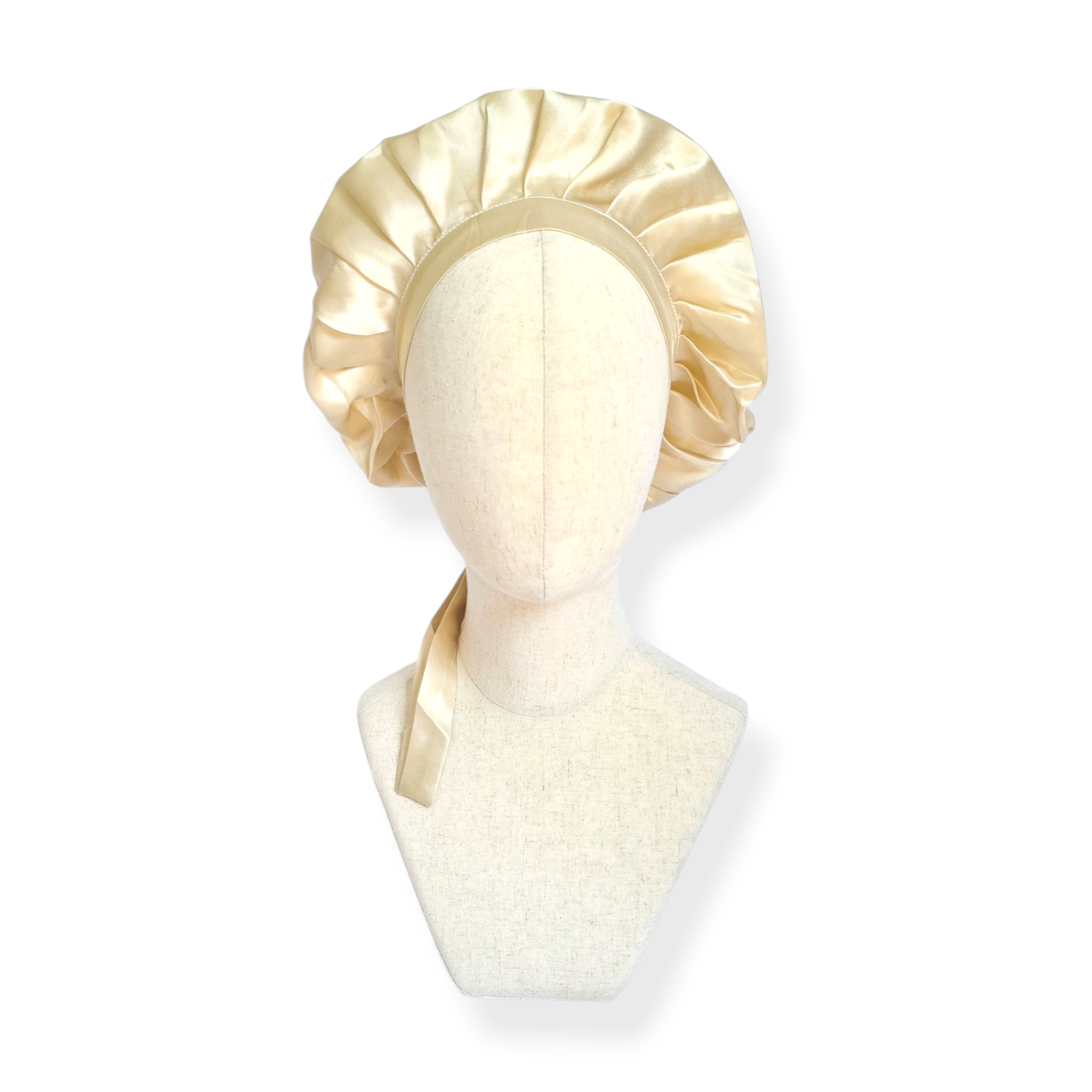 Bonnet en soie, champagne