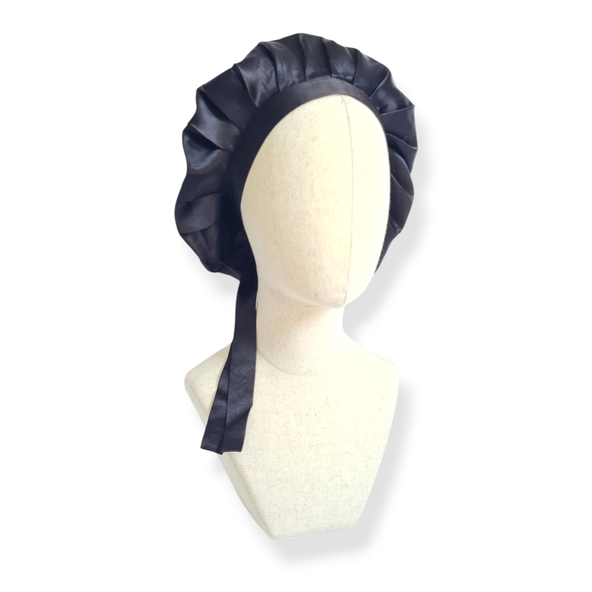 Bonnet en soie, noir