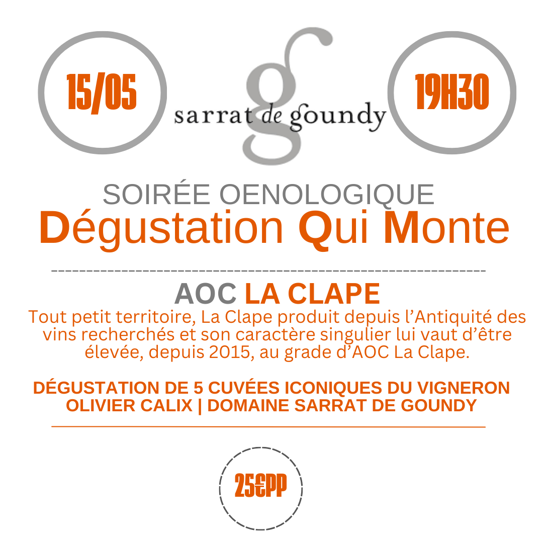 C'est le MERCREDI 15 MAI et c'est aux LDQM de Clermont-Ferrand!