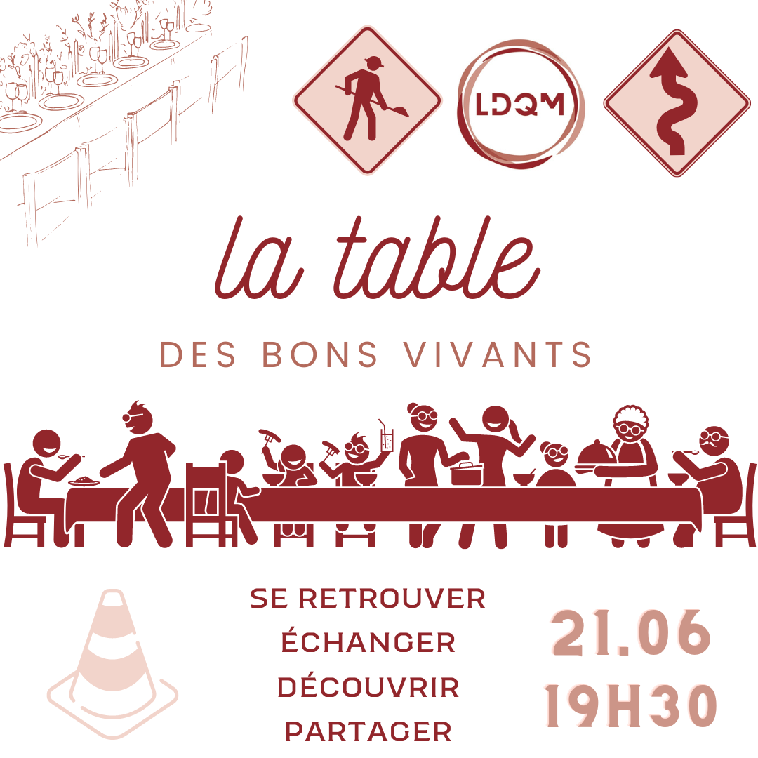 LA TABLE DES BONS VIVANTS VENDREDI 21 JUIN 19h30