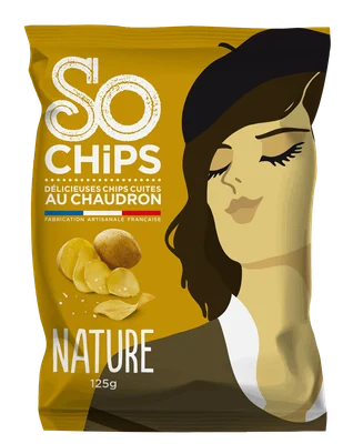 SO CHIPS NATURE LABEL QUALITÉ ARTISAN SACHETS DE 125G