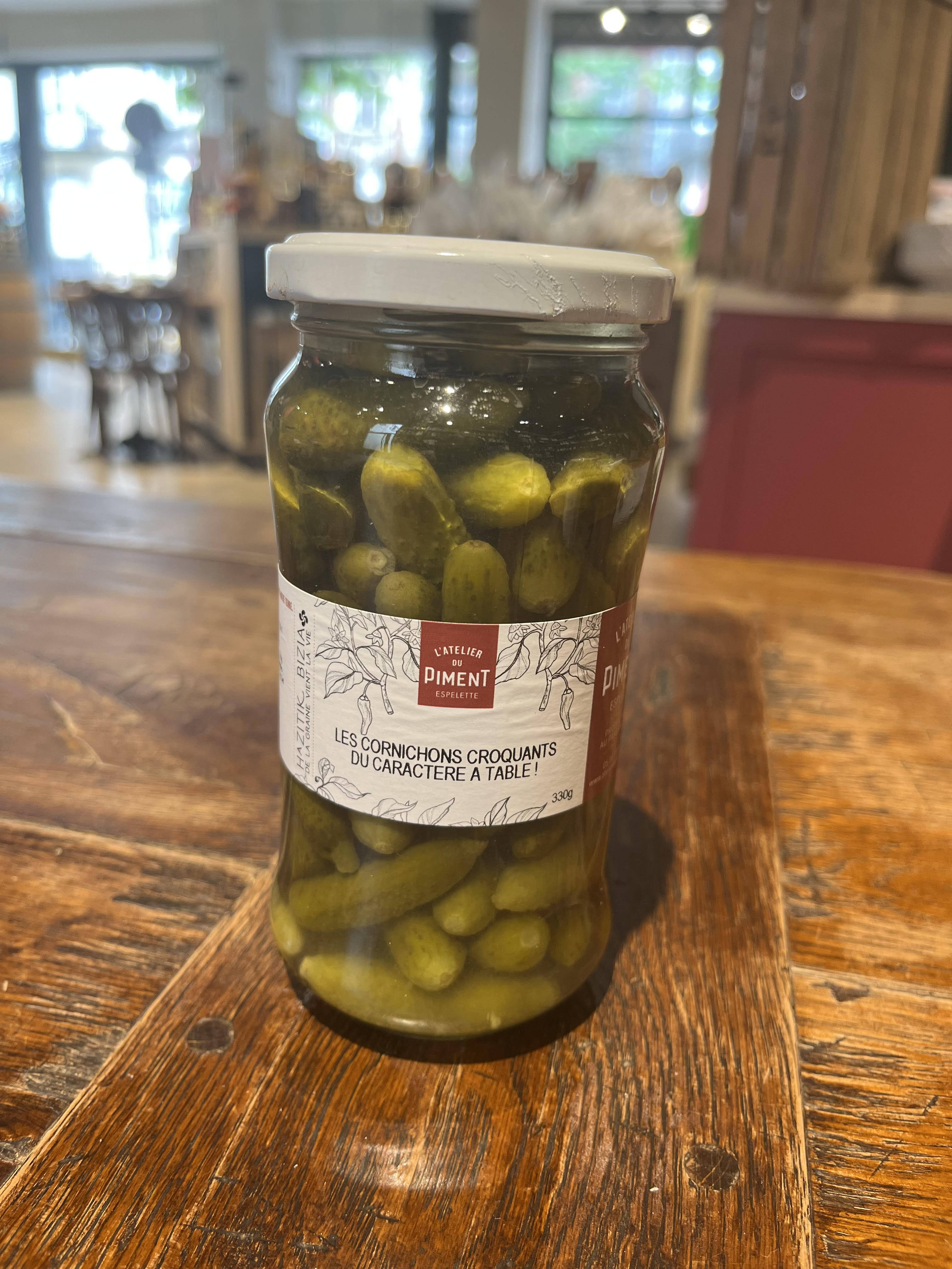 Les Cornichons croquants  Atelier du Piment Espelette 330 GR