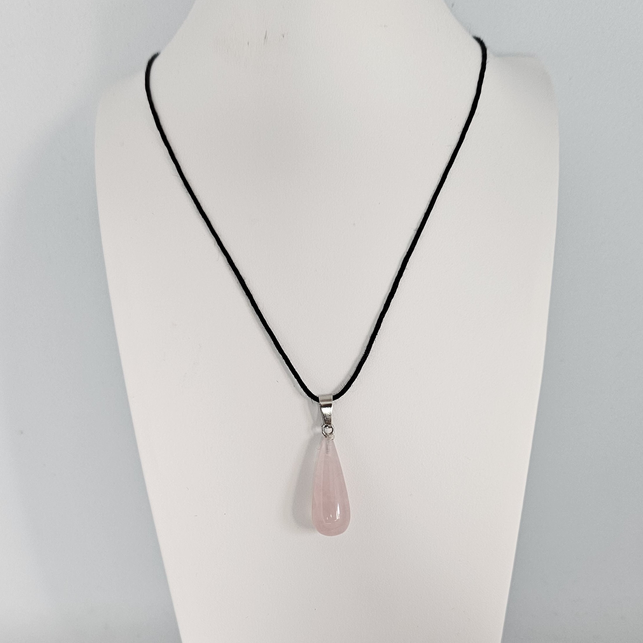 Pendentif larme QUARTZ ROSE