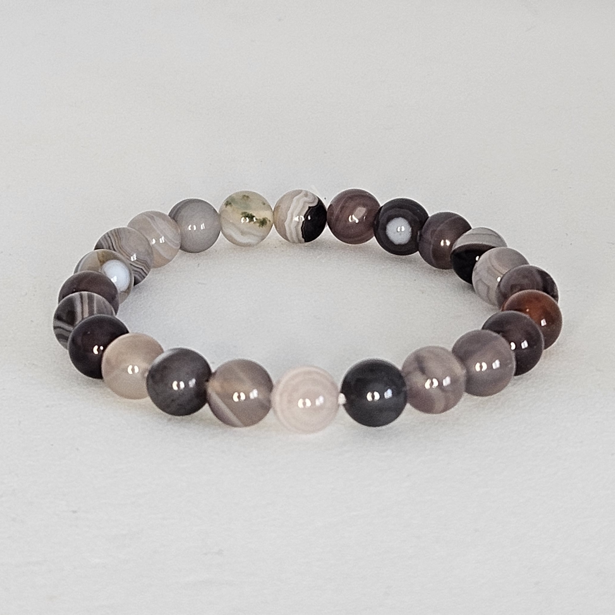 Bracelet en perles Agate Botswana