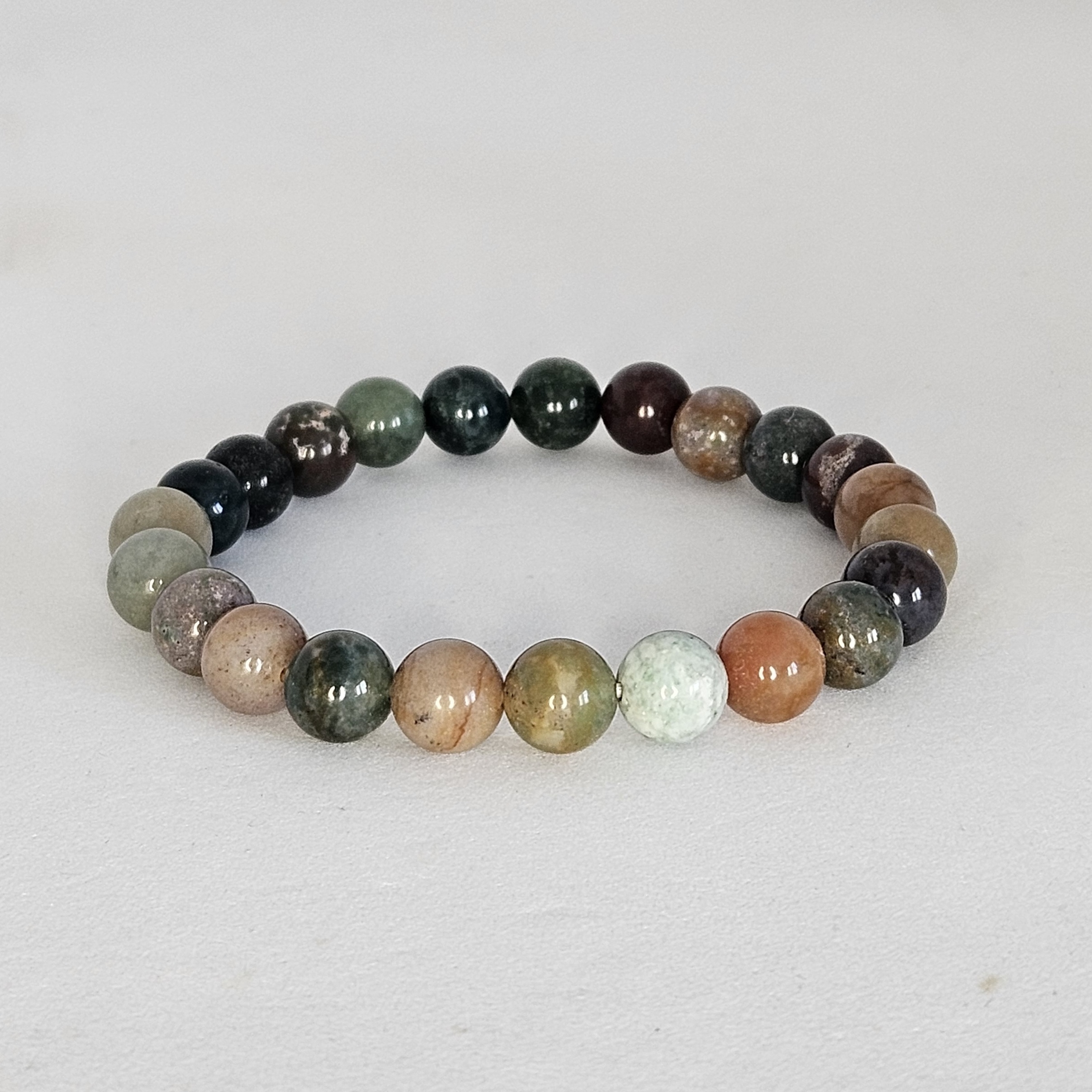 Bracelet en perles Agate indienne