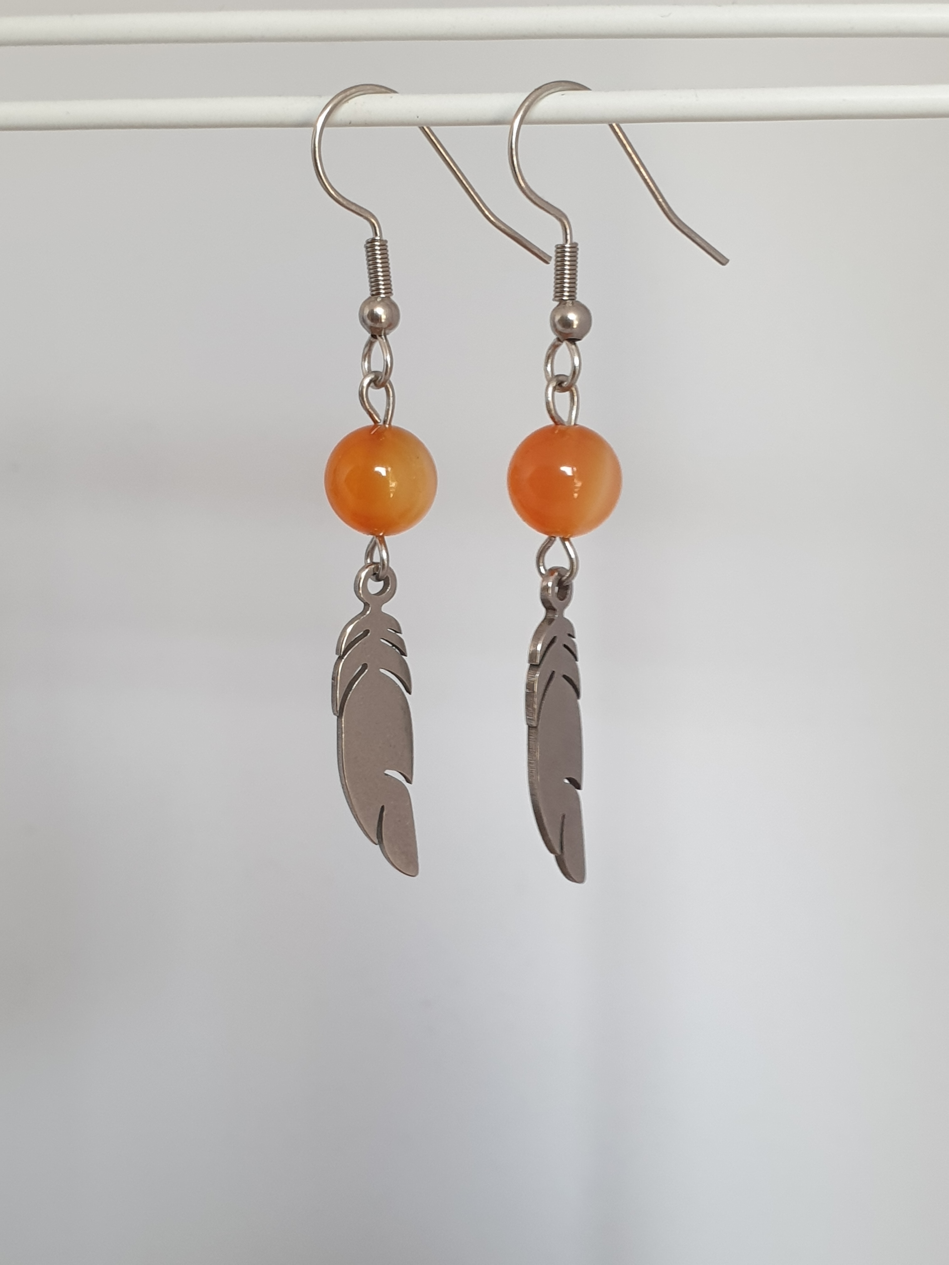 Boucles d'oreilles argentées CORNALINE