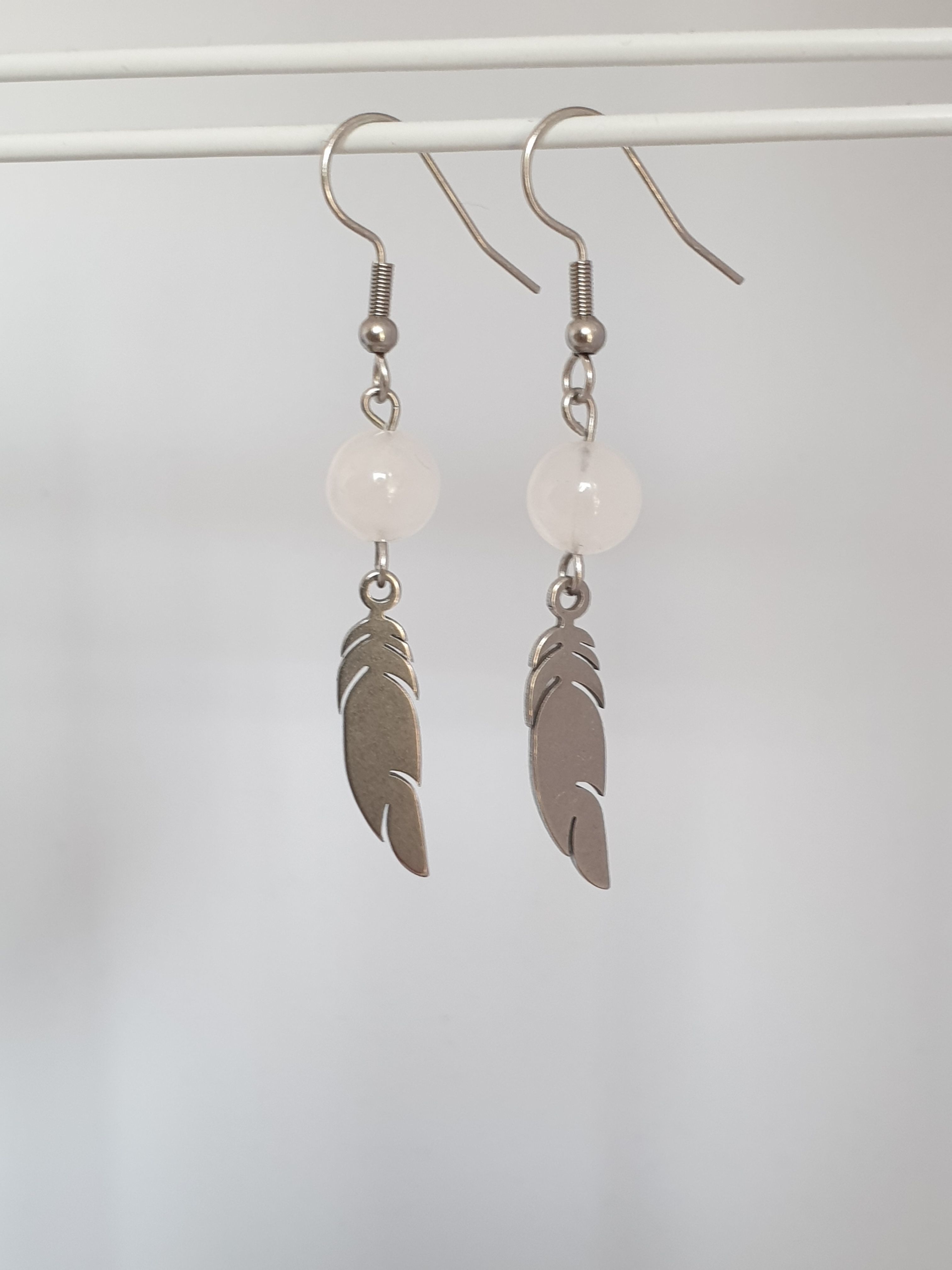 Boucles d'oreilles argentées QUARTZ 