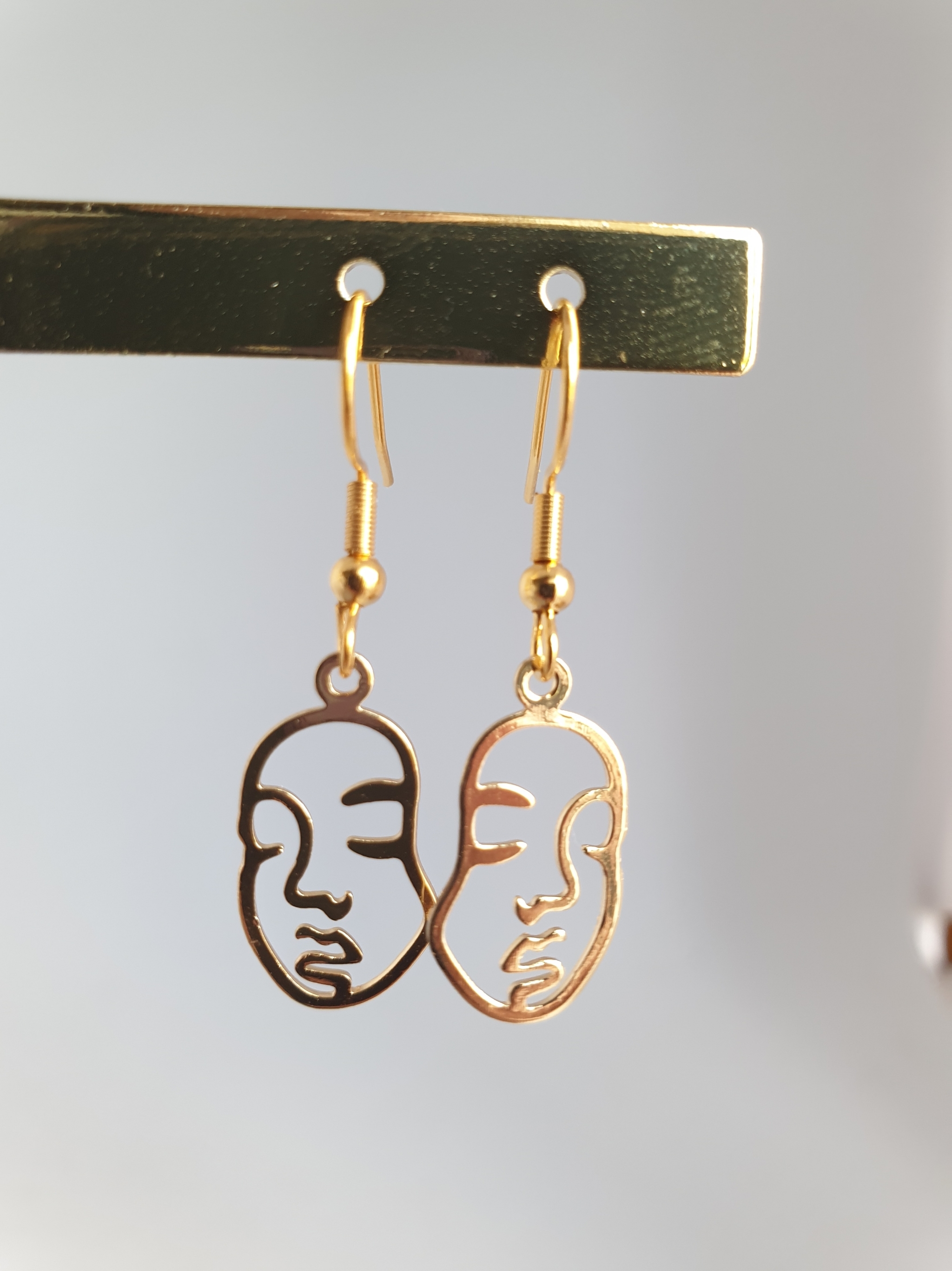 Boucles d'oreilles à l'or fin 