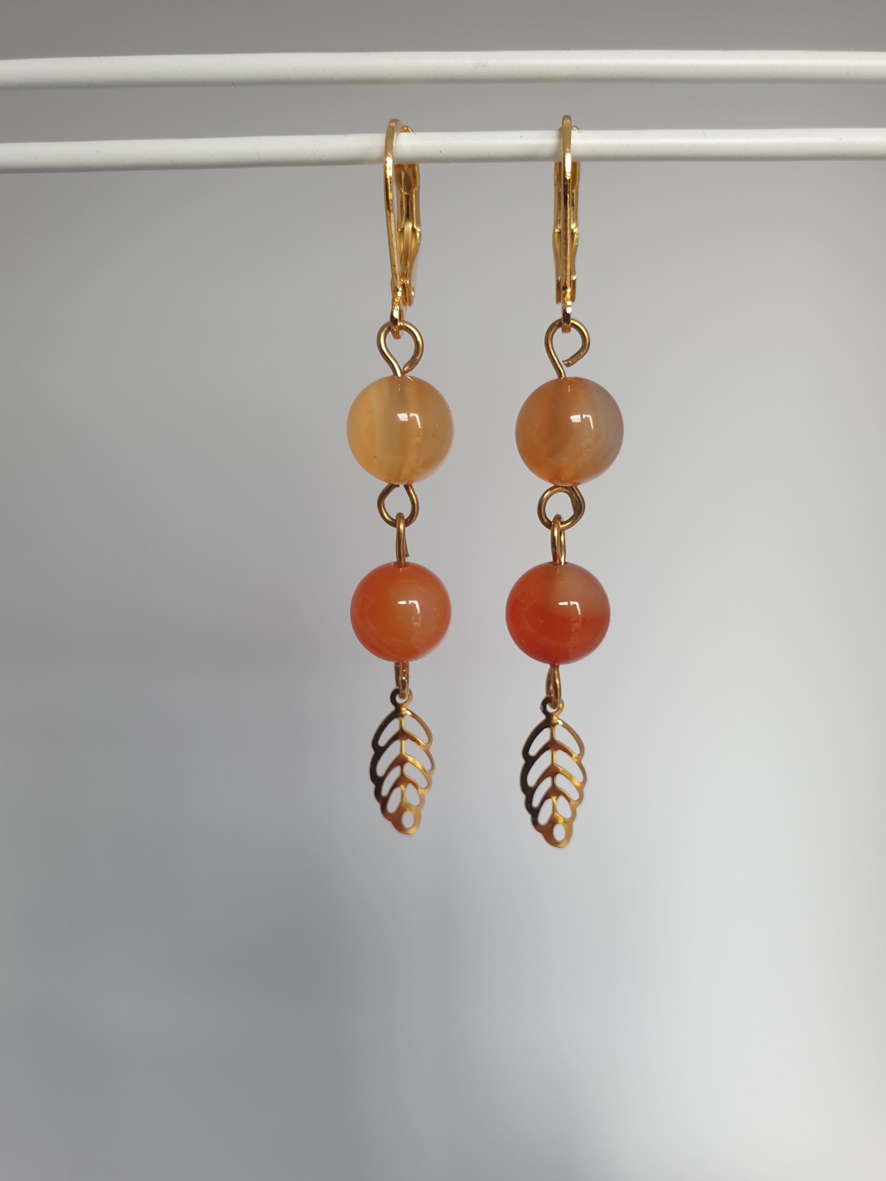 Boucles d'oreilles dorées CORNALINE