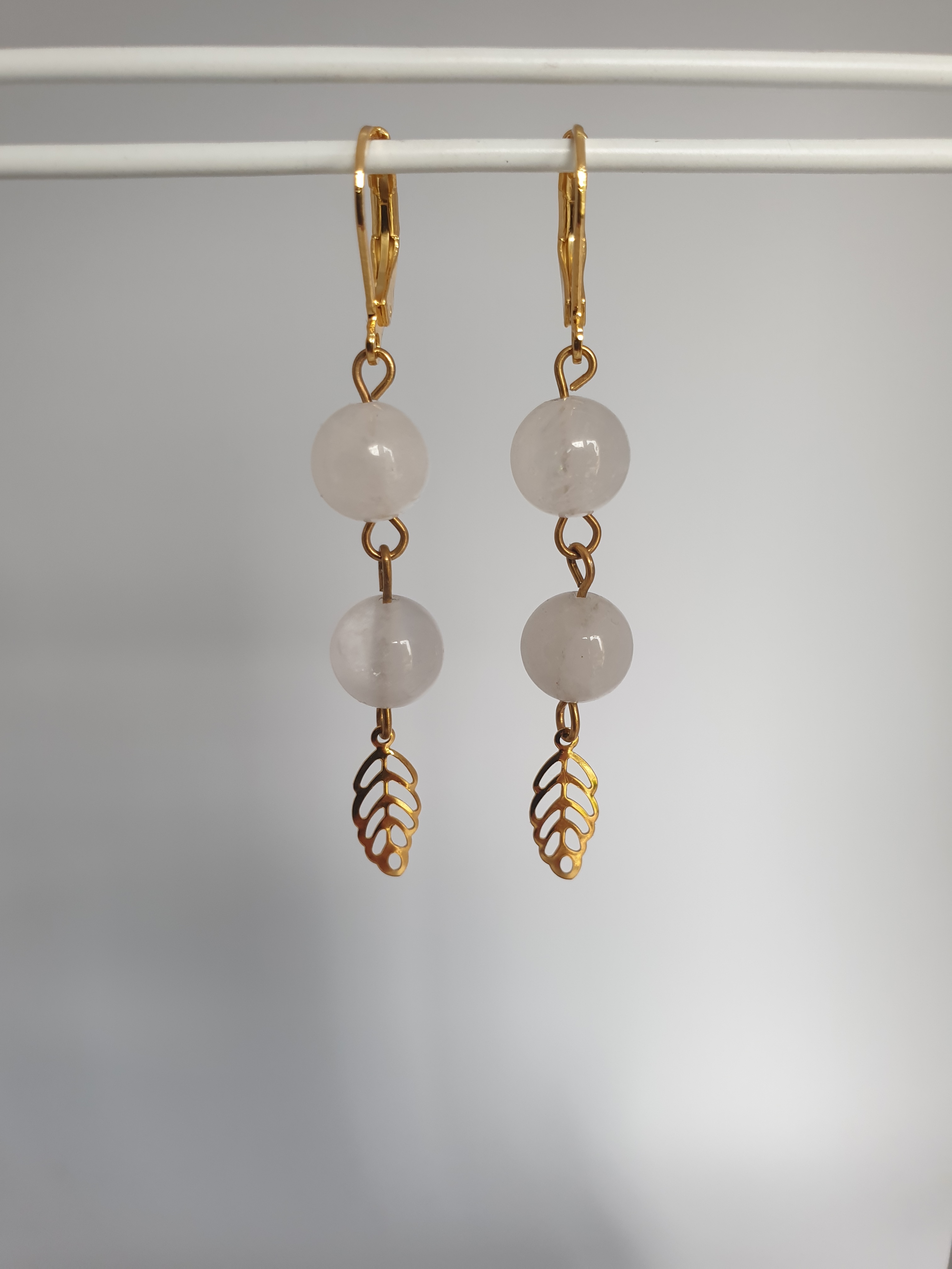 Boucles d'oreilles dorées QUARTZ 