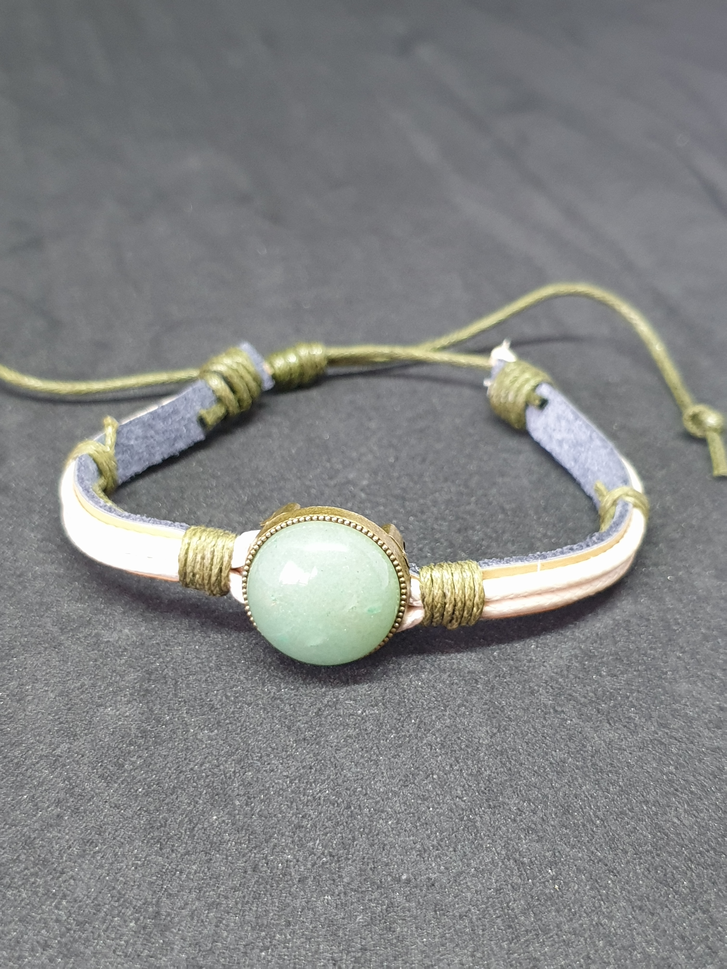 Bracelet cuir AVENTURINE