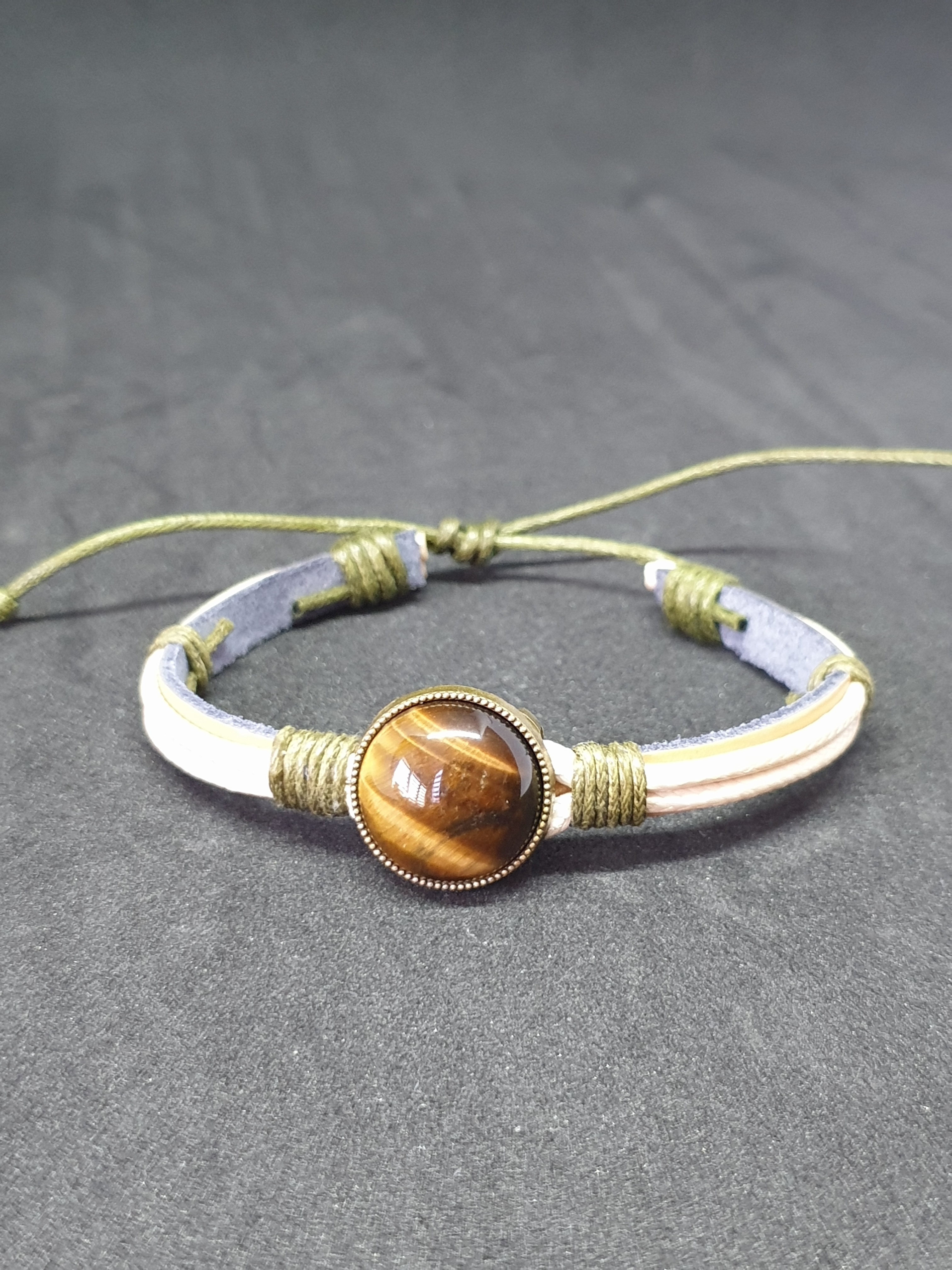 Bracelet cuir OEIL DE TIGRE