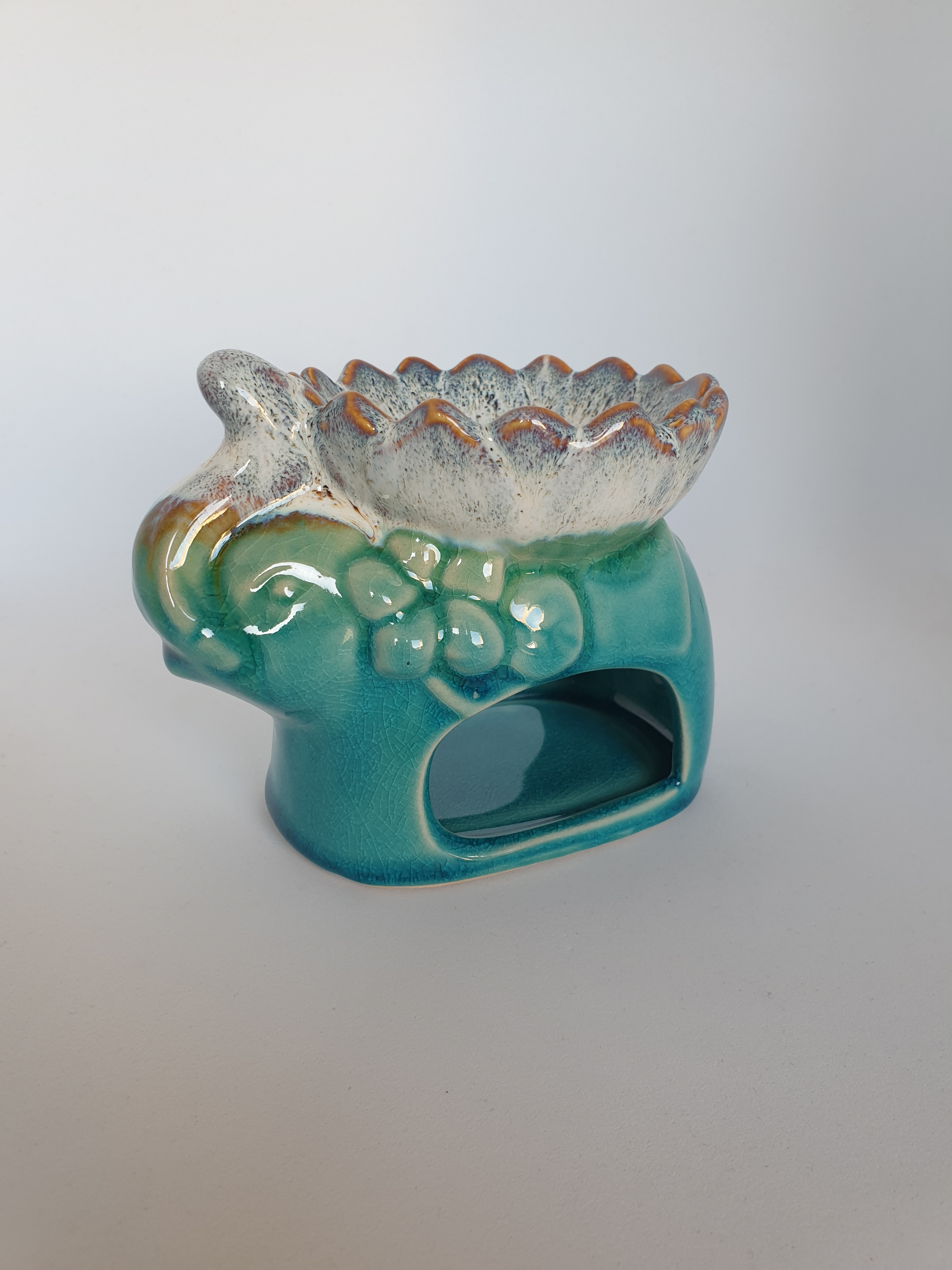 Brûleur éléphant turquoise