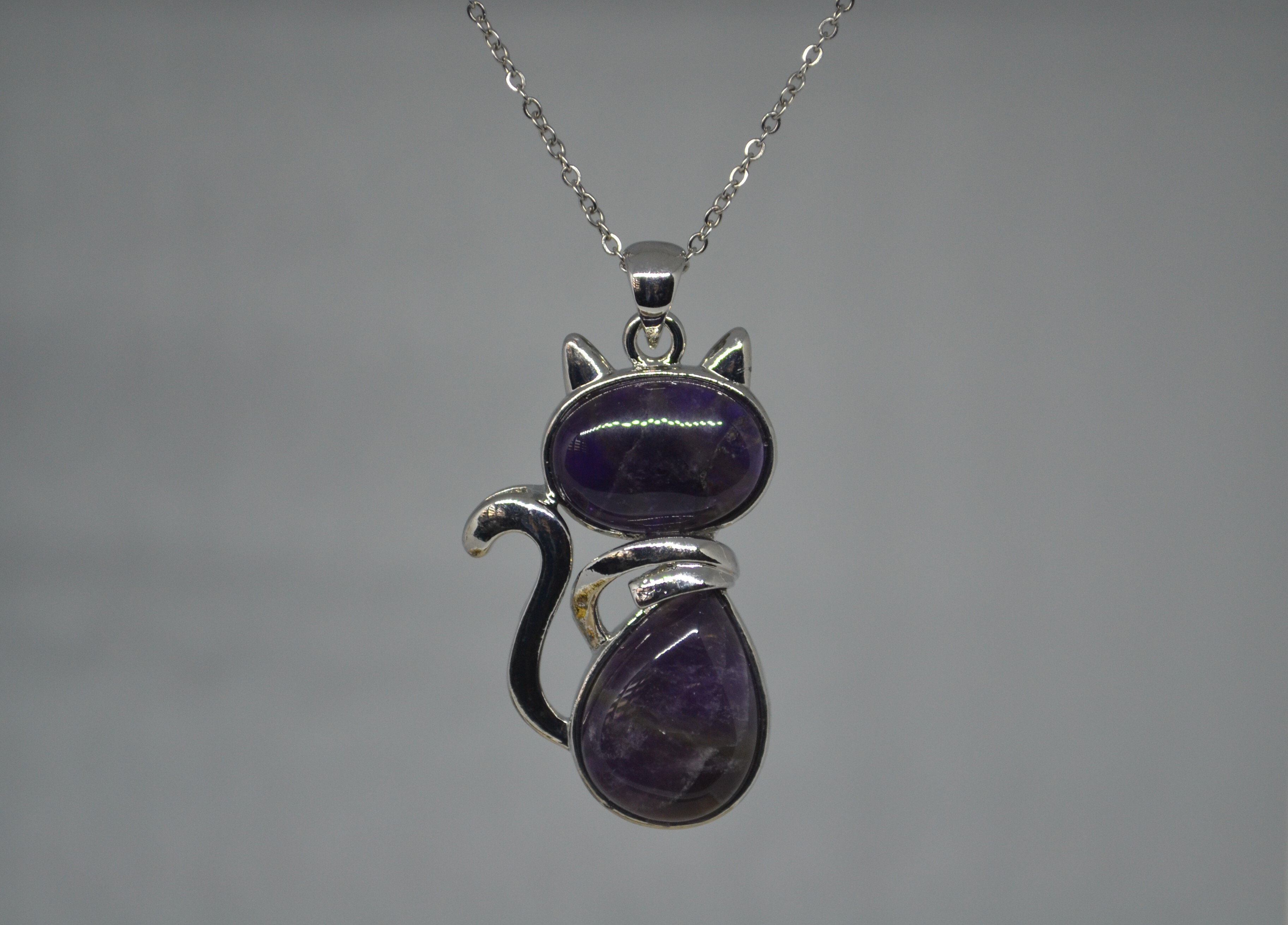 Pendentif chat AMETHYSTE