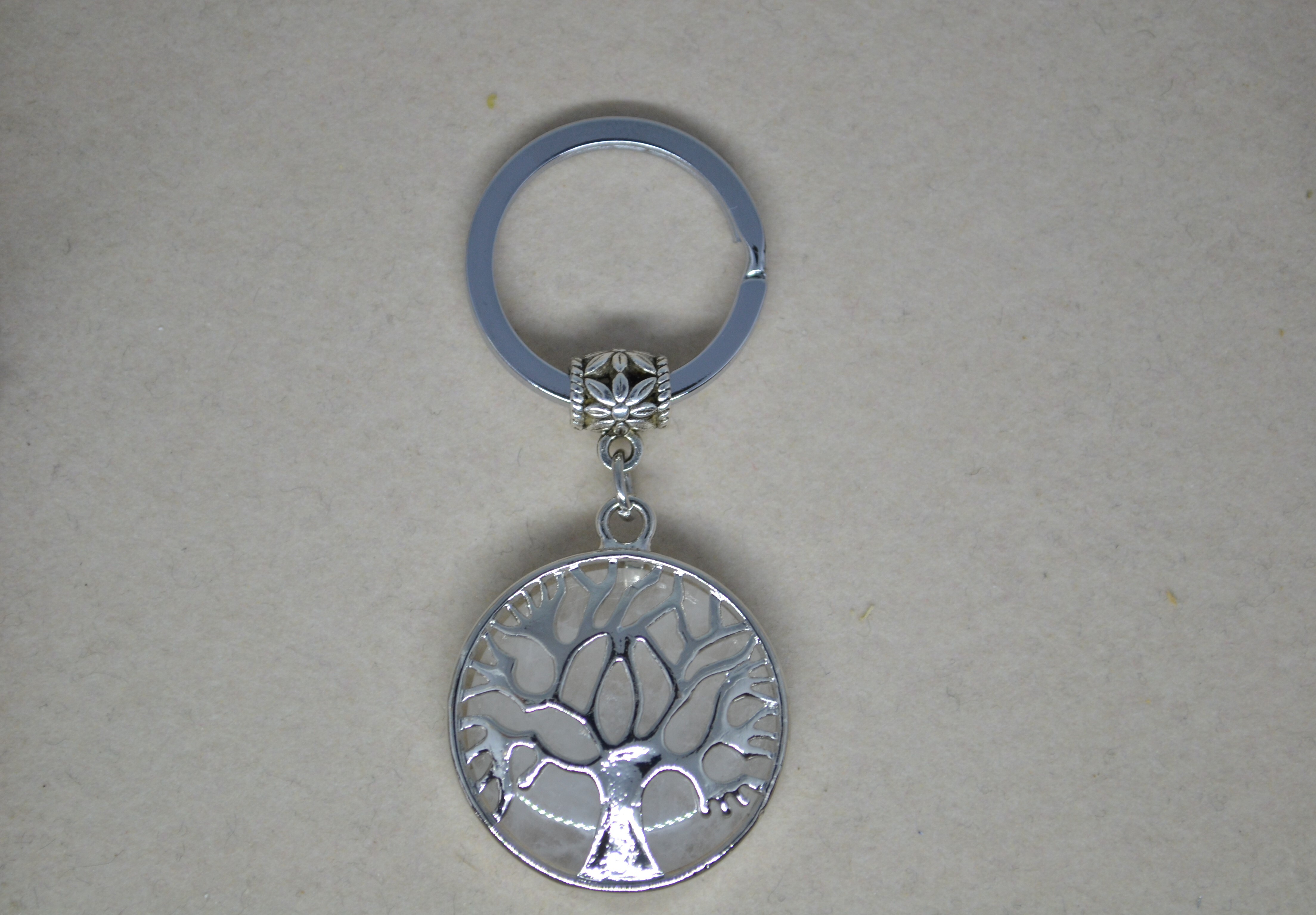 Porte clé arbre de vie Cristal de roche