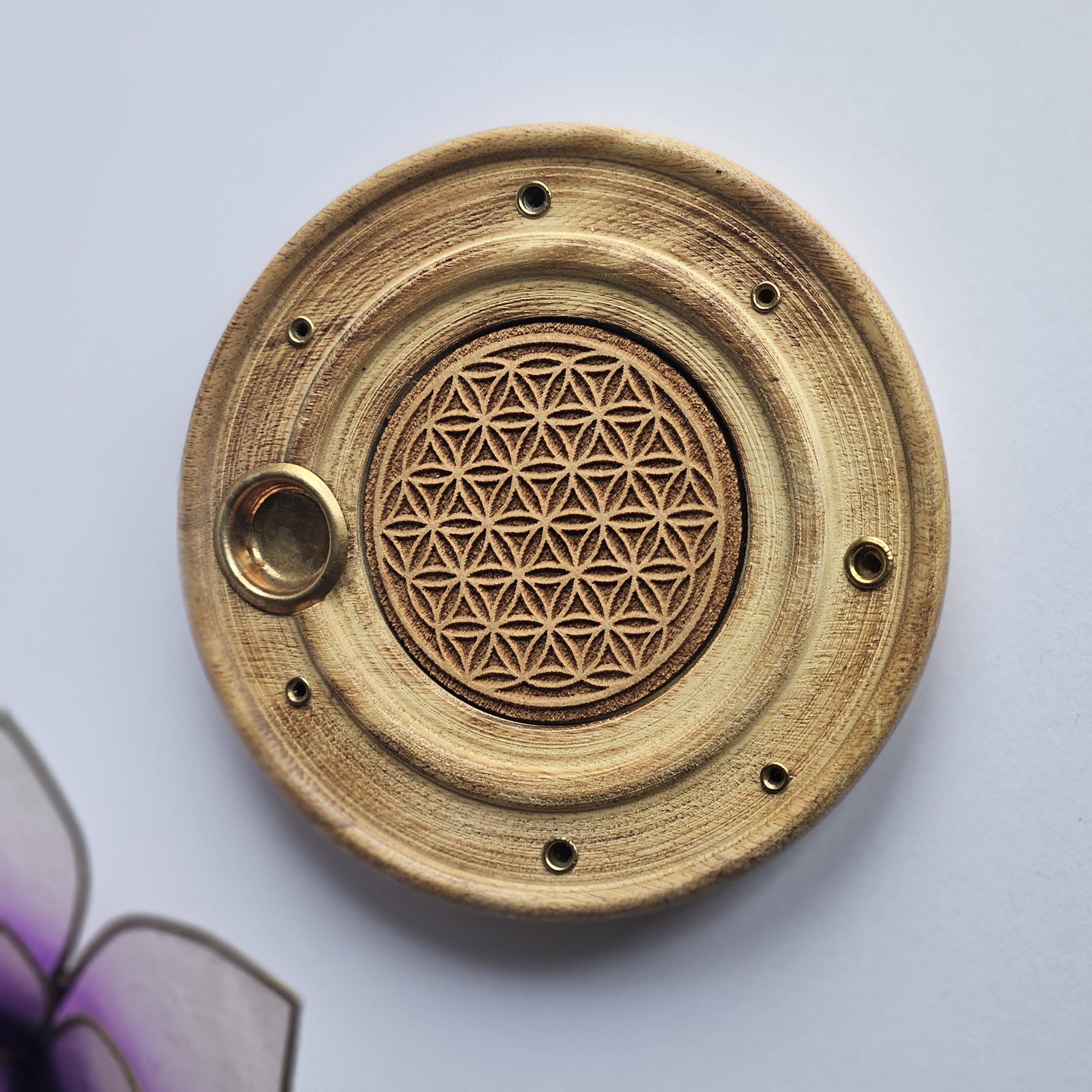 Porte-encens Fleur de vie pour bâtons d'encens & cônes