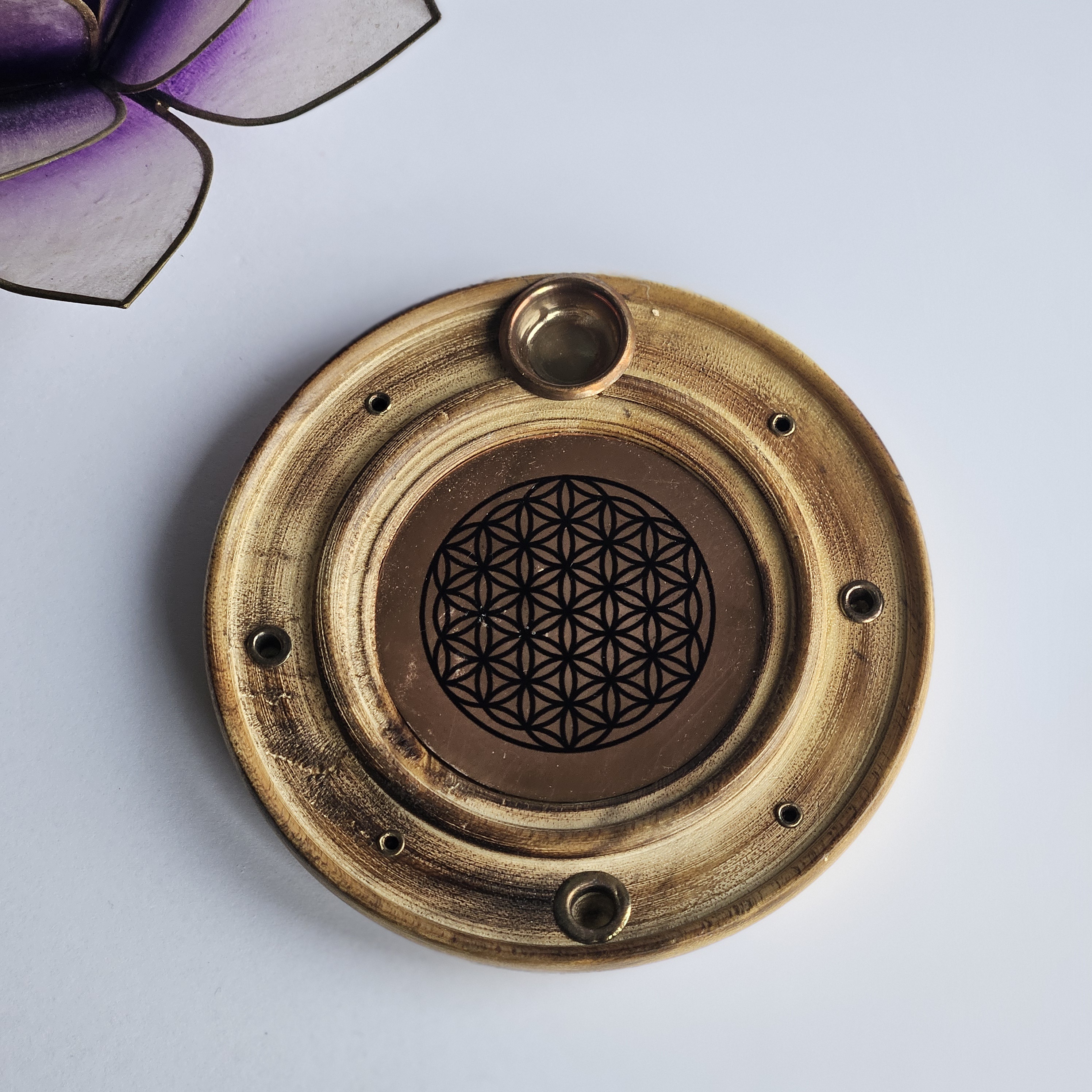 Porte-encens Fleur de vie pour bâtons et cônes