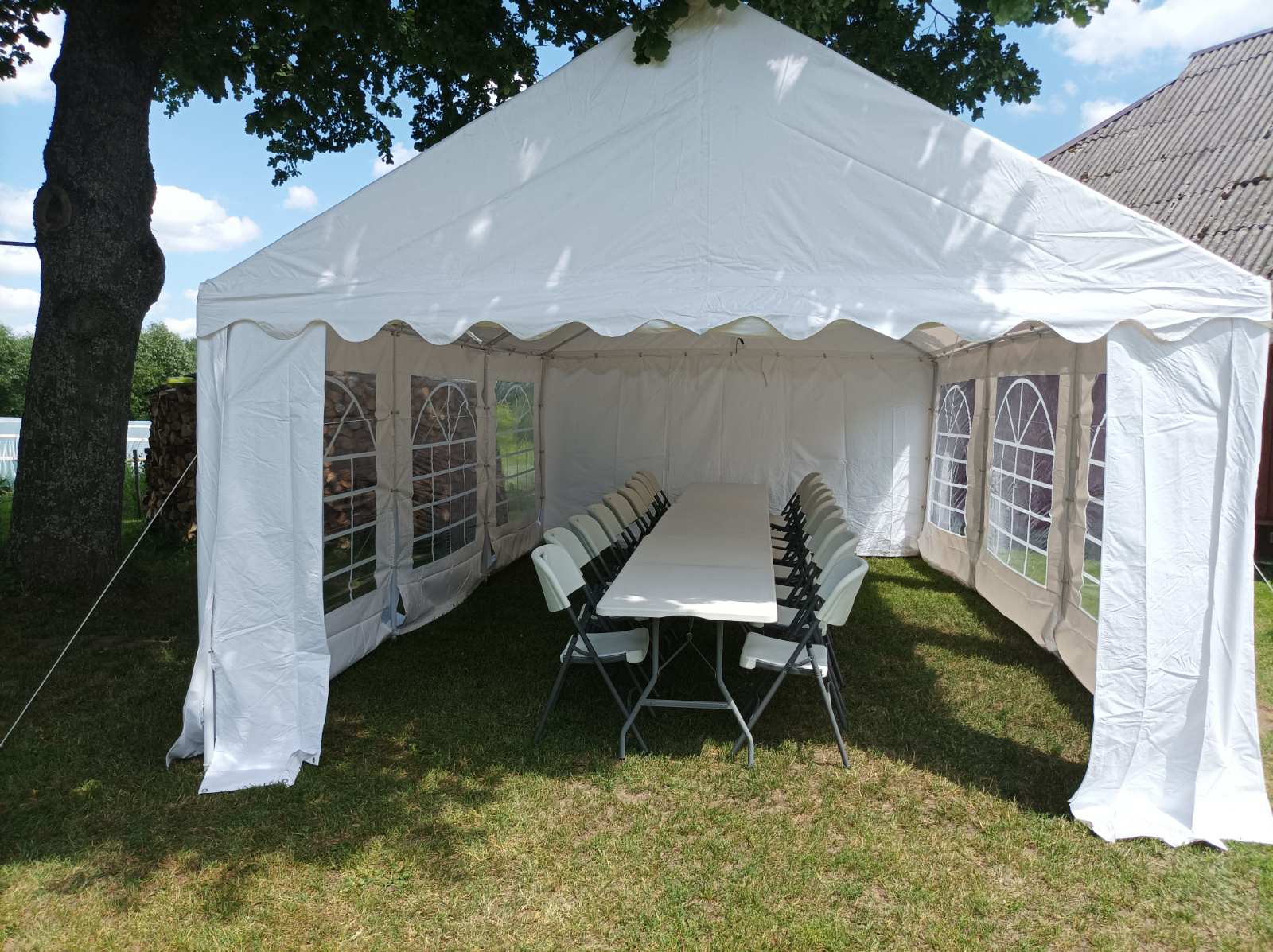 Palapinė PVC 4m x 6m  (iki 25 žmonių)