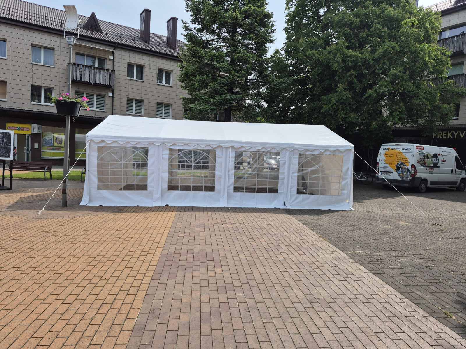 Palapinė PVC 4m x 8m (iki 35 žmonių)