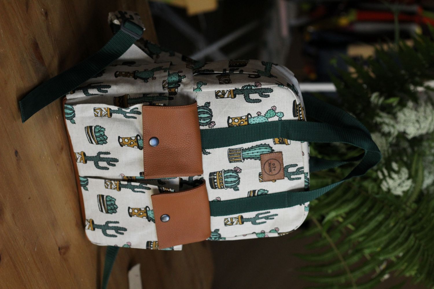 Nedidelė kuprinė iš medvilninio audinio