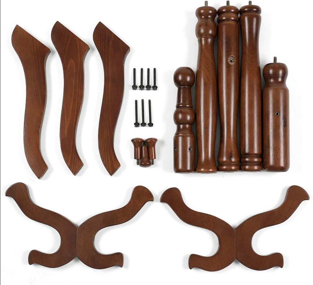 Coat Rack Free Standing with 11 Hooks, Wooden Hall Tree Coat Hat Tree Coat Holder with Solid Rubberwood Base for Coat, Hat, Clothes, Scarves, Handbags, Umbrella, Dark Walnut URCR05WN