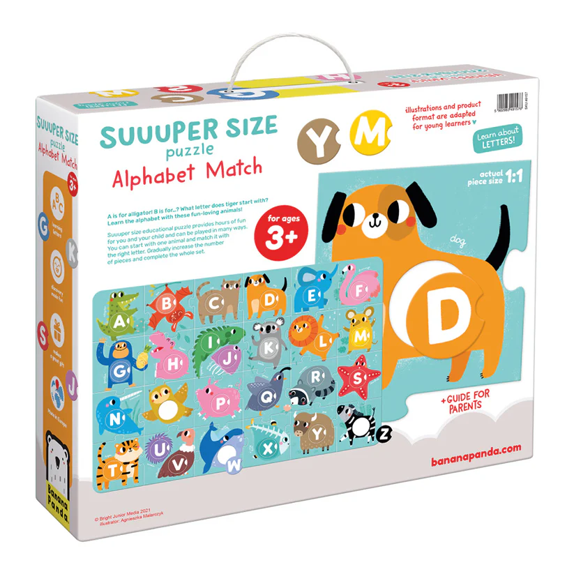 Suuuper Size Puzzle Alphabet Match 3+, Banana Panda