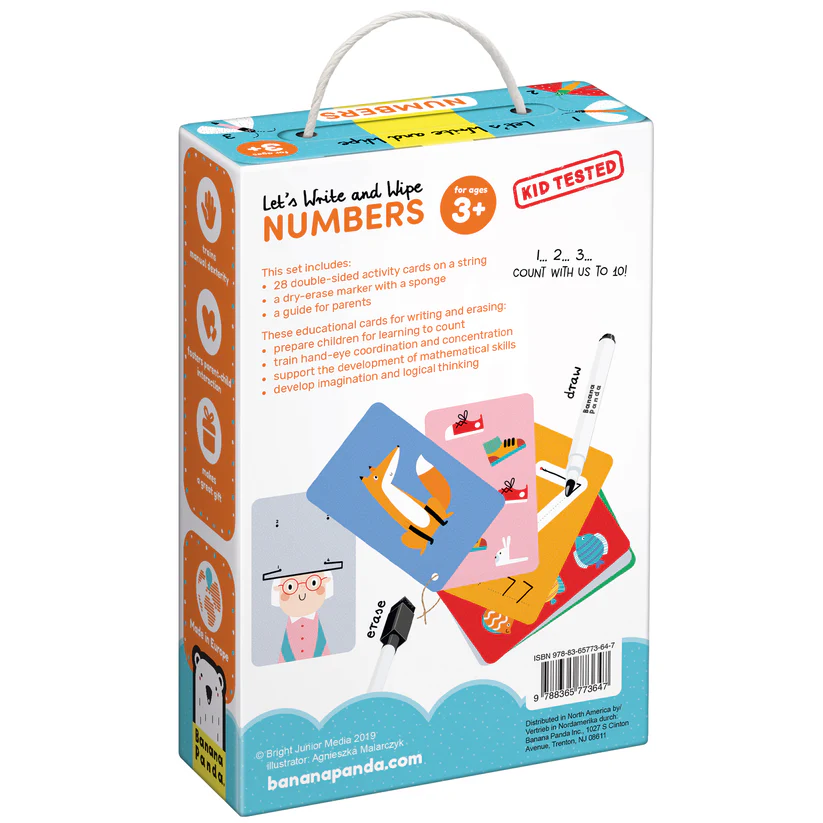 Let's Write and Wipe Numbers, 3+, Banana Panda