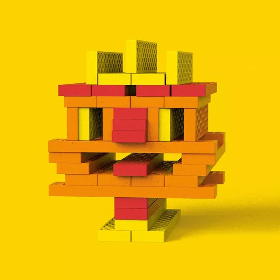 Bioblo kaladėlės ,,Rusty Robo“, 40 vnt.