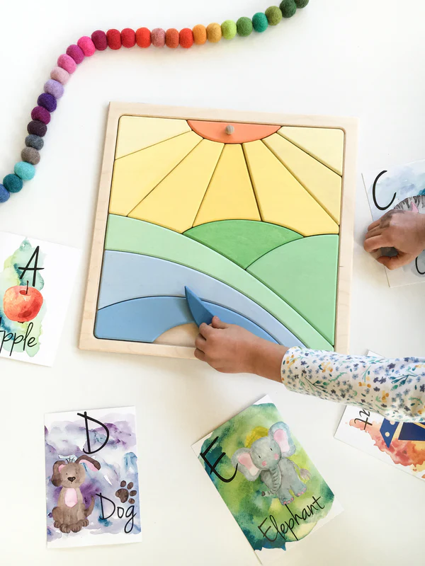 Medinė dėlionė - Saulė