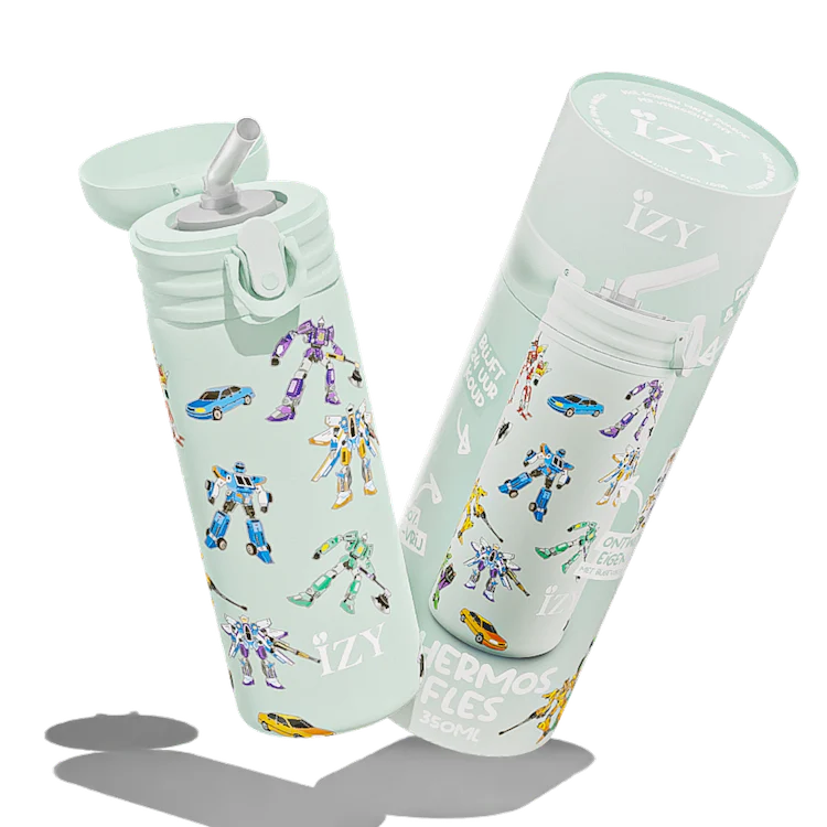 Žalsva termo gertuvė - transformeriai, 350 ml - IZY