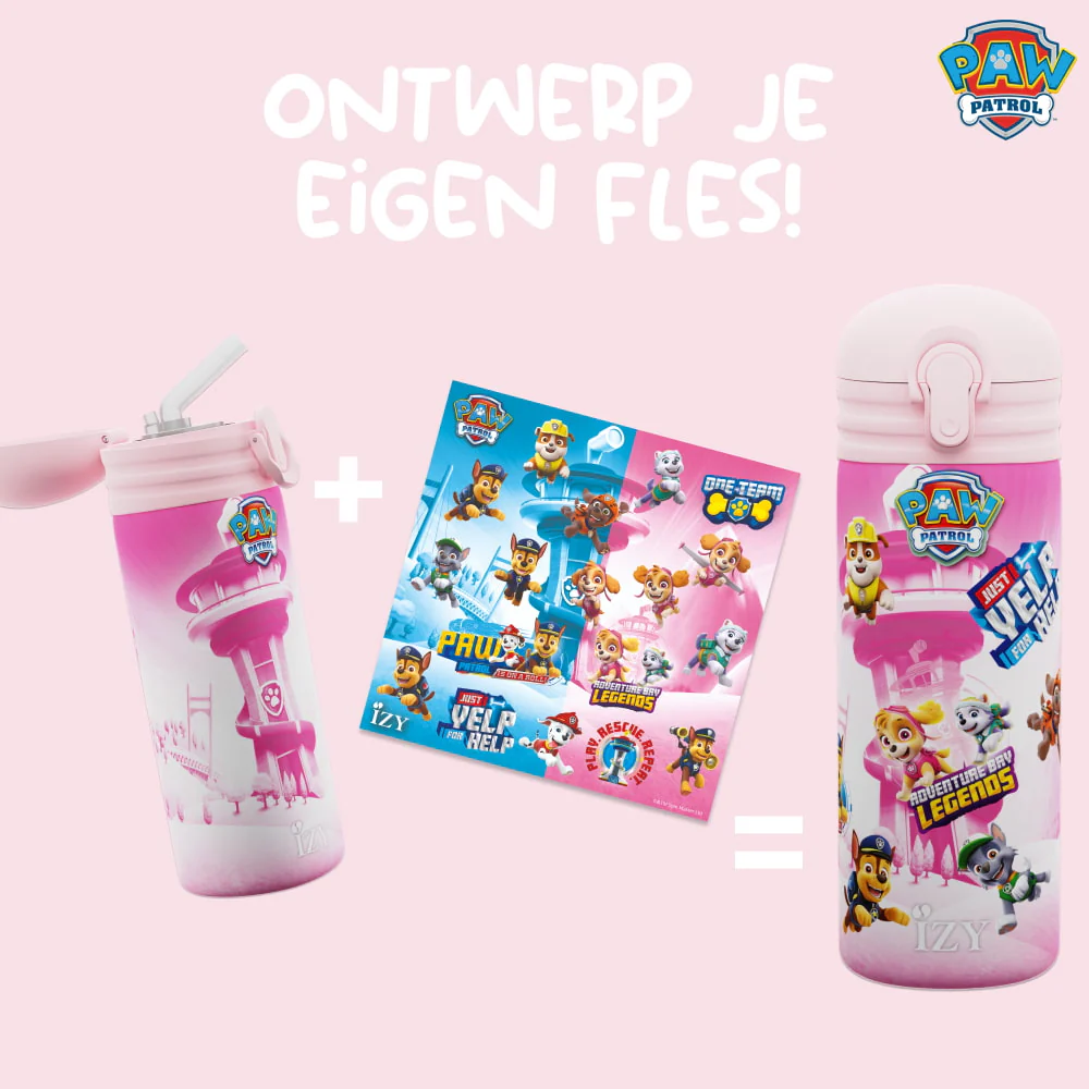 Paw Patrol Termo gertuvė, 350ml, IZY Refresh Pink