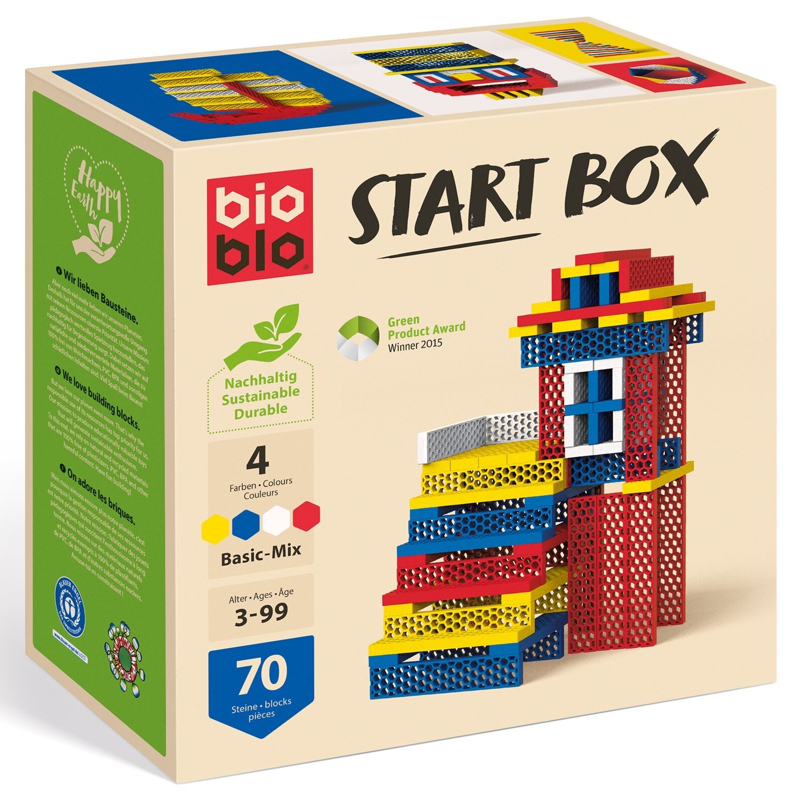 Bioblo kaladėlės ,,Basic-Mix“, 70 vnt.